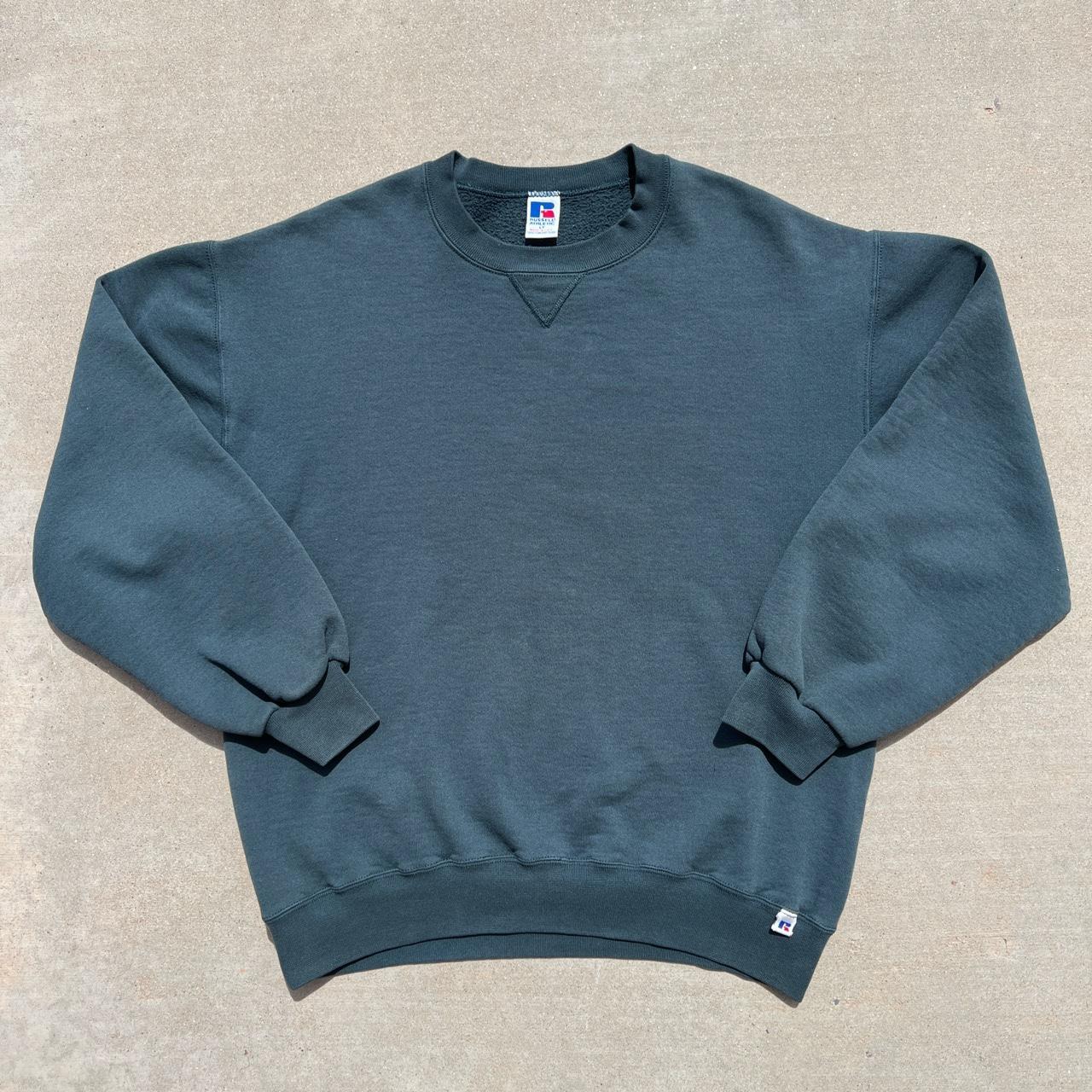 Vintage Russell Athletic Sweatshirt Mens XL Grey Blank Sweater 90s