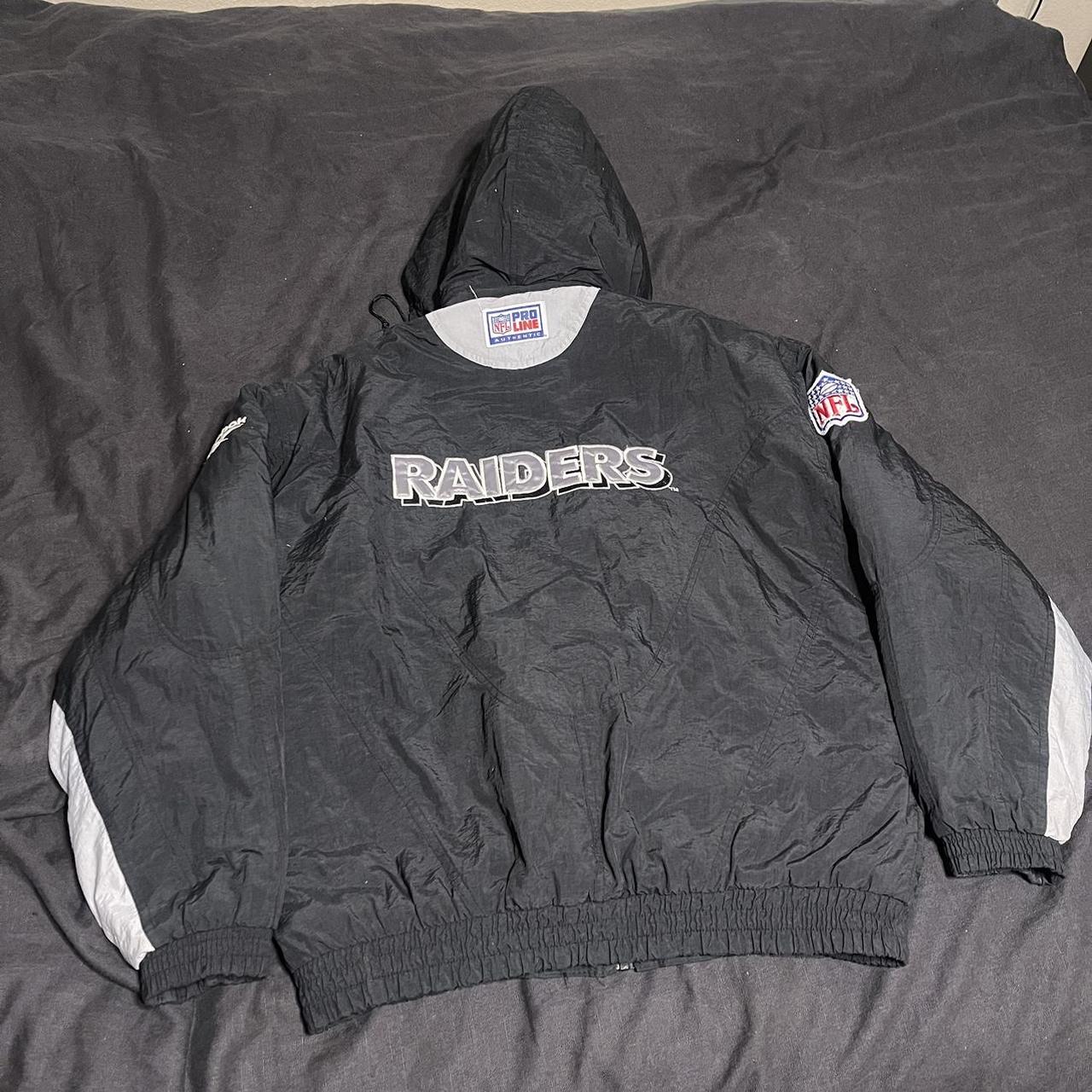 1990s Raiders x NFL Proline x Reebok Vintage Zip Up Jacket // Size Large