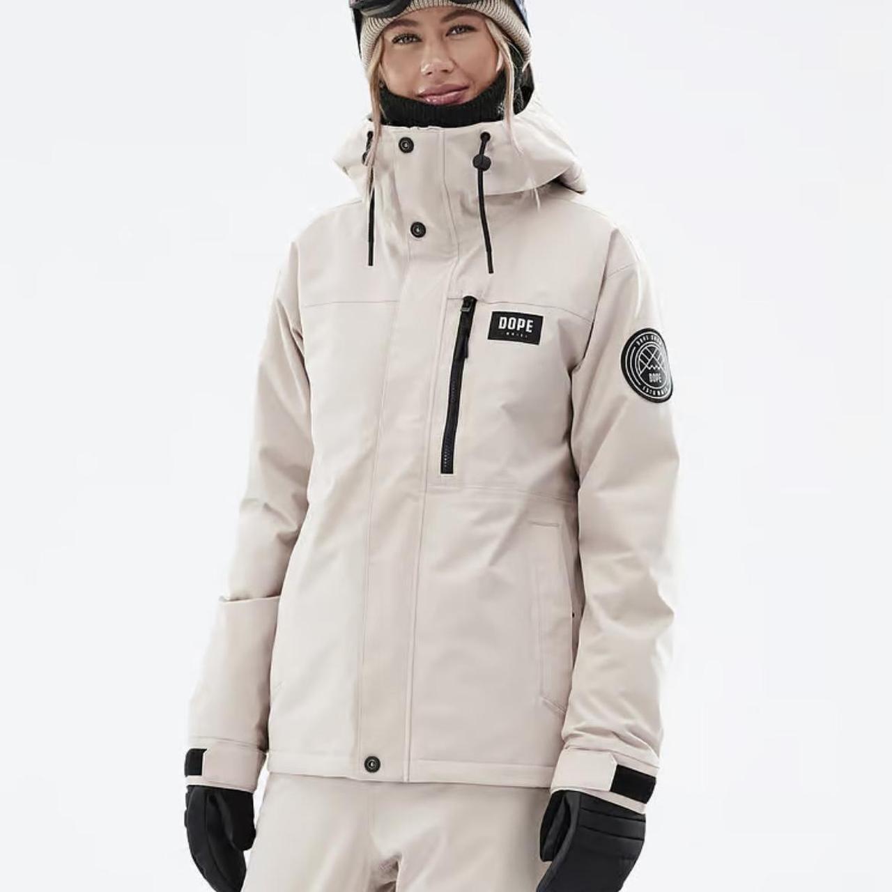 Dope snow ski jacket “Blizzard” in colour sand... Depop