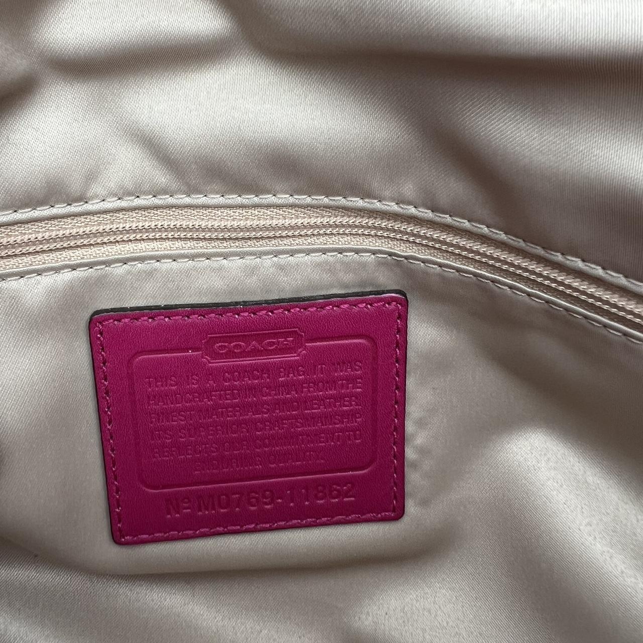 Vintage pink Coach monogram bag Pink twisted leather | Depop