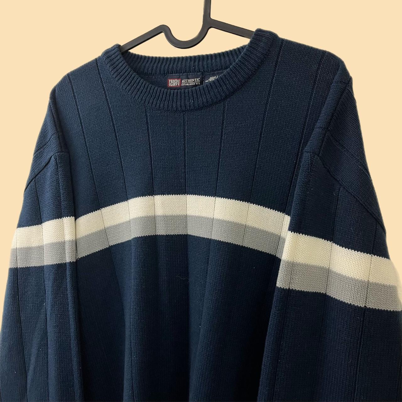 Faded Glory Men's Blue and Navy Jumper