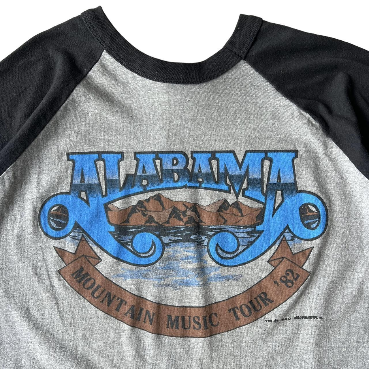 Vintage 1982 Alabama Mountain Music Tour Raglan...