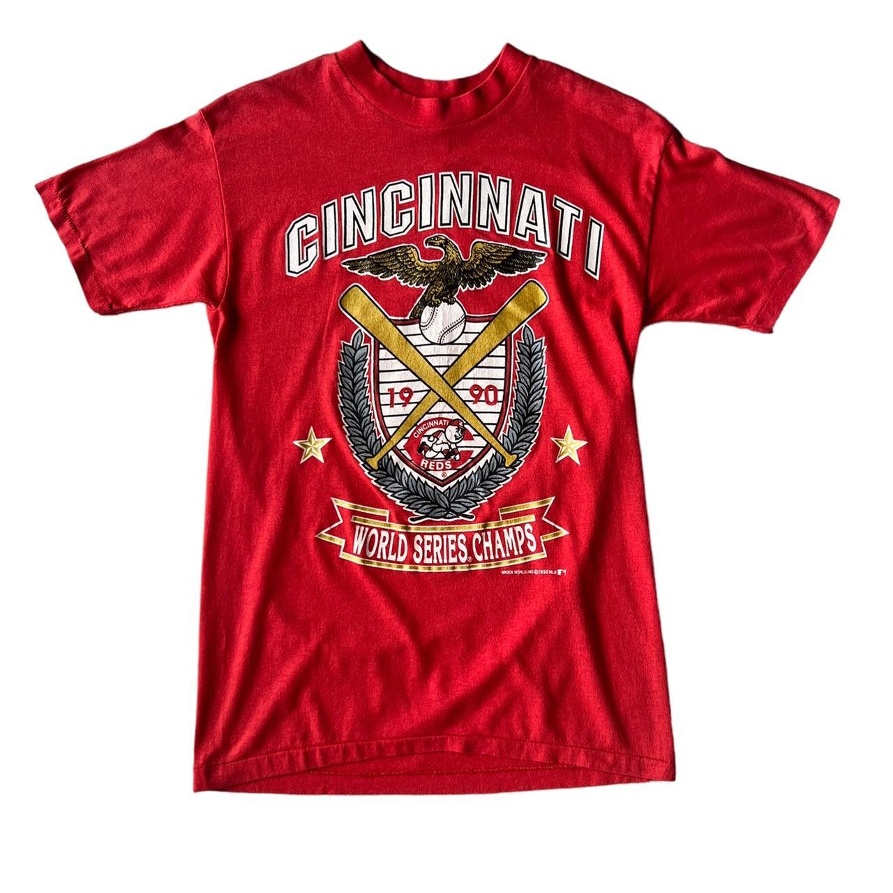 Vintage 1990 Cincinnati Reds World Series T-Shirt  Cincinnati reds,  Baseball world series, Cincinnati