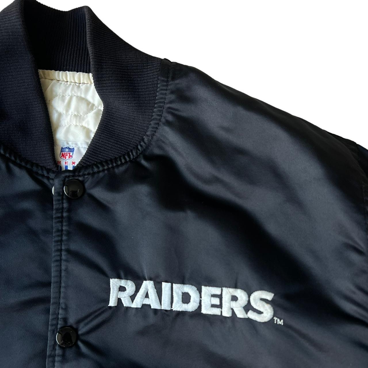 Starter Bomber Silver/Black Los Angeles Raiders Jacket - Jacket Makers