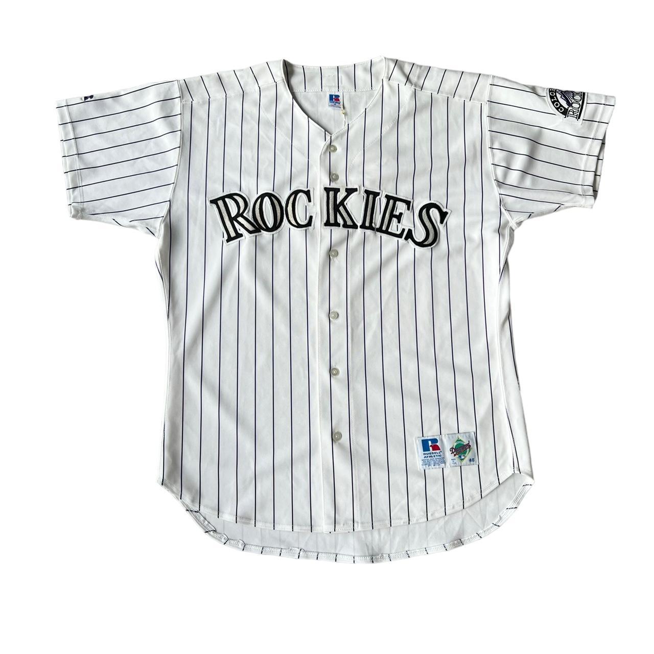 90's vintage colorado rockies authentic Russell jersey