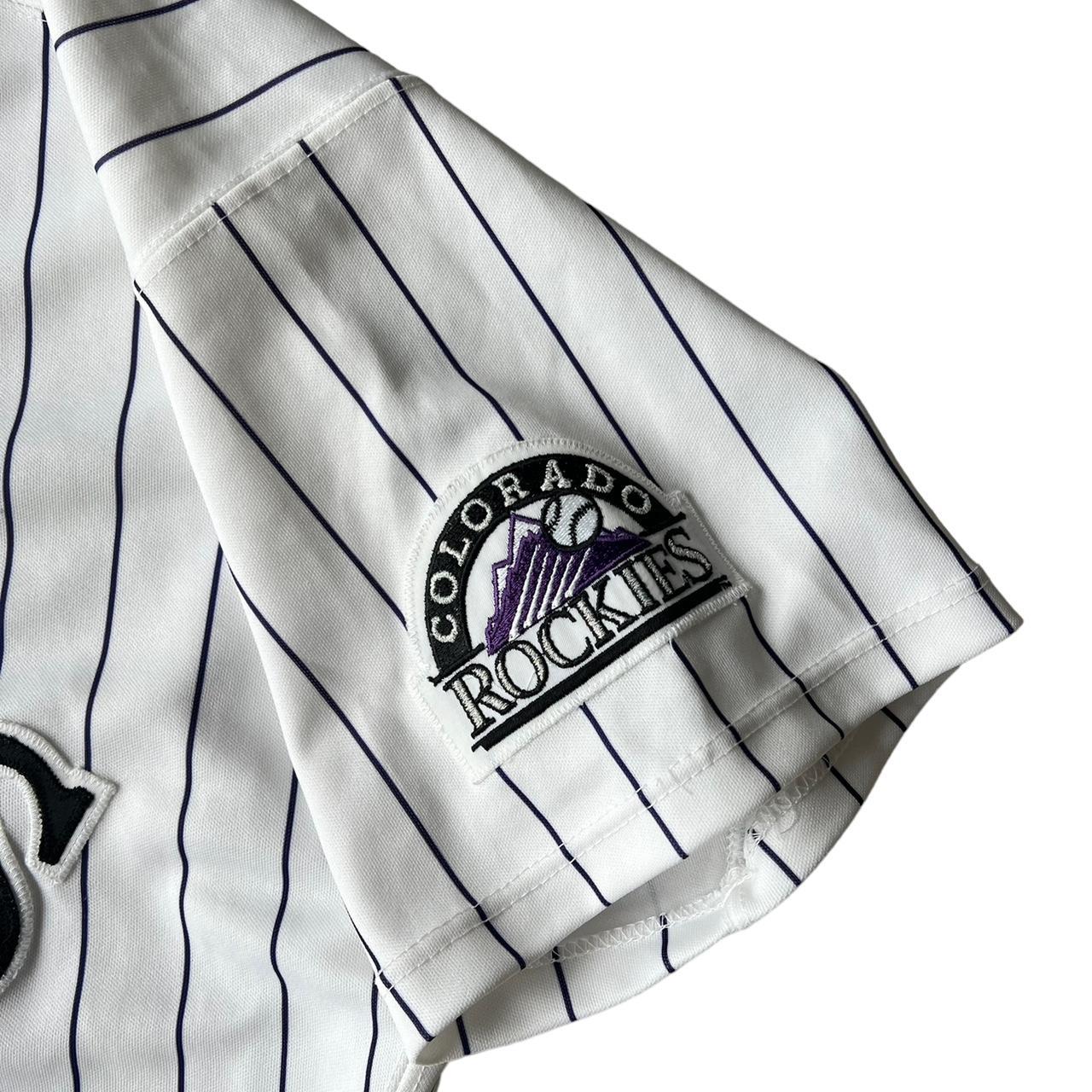 Vintage 90s Russell Athletic Pinstriped Colorado Rockies Baseball