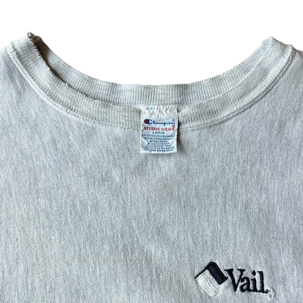 1990s Vail Colorado Ski Snowboard Gray Champion | Depop
