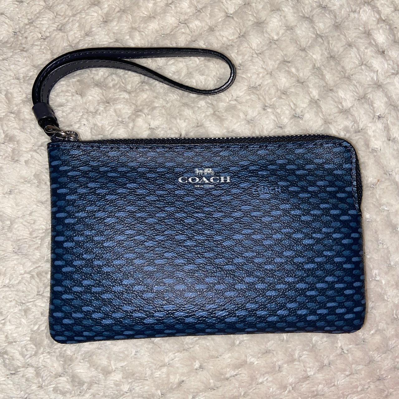 Navy blue best sale coach wallet