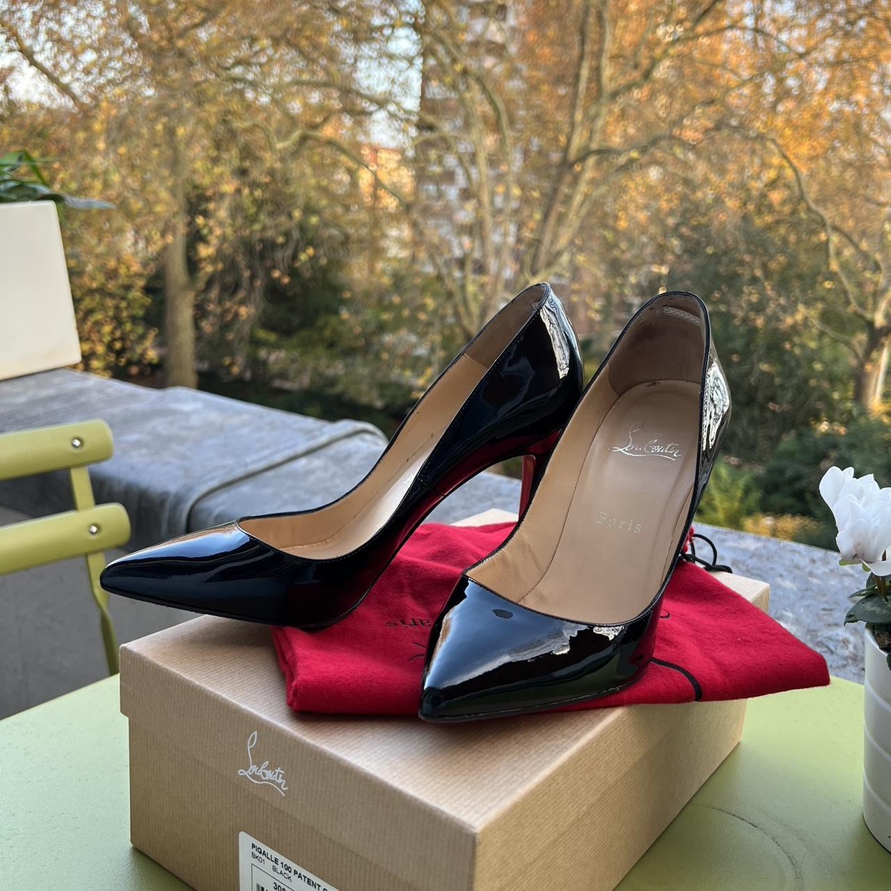 Christian Louboutin Pigalle in black patent calf s. Depop