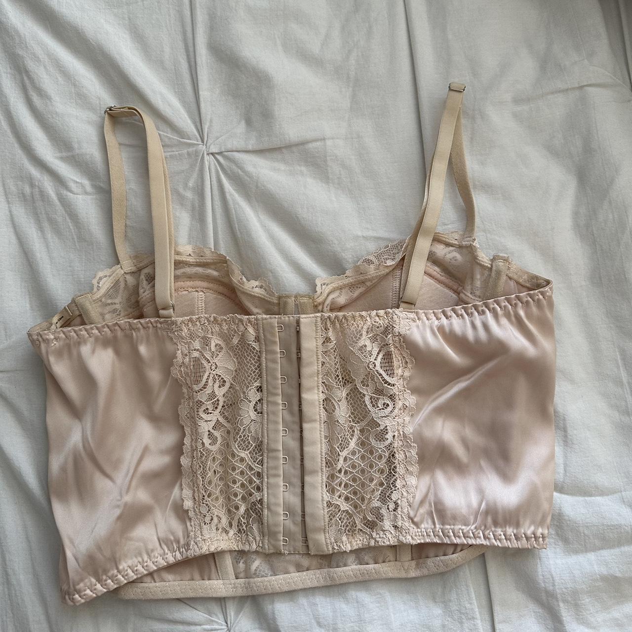 URBAN OUTFITTERS BABY PINK CORSET TOP I CUT THE... - Depop