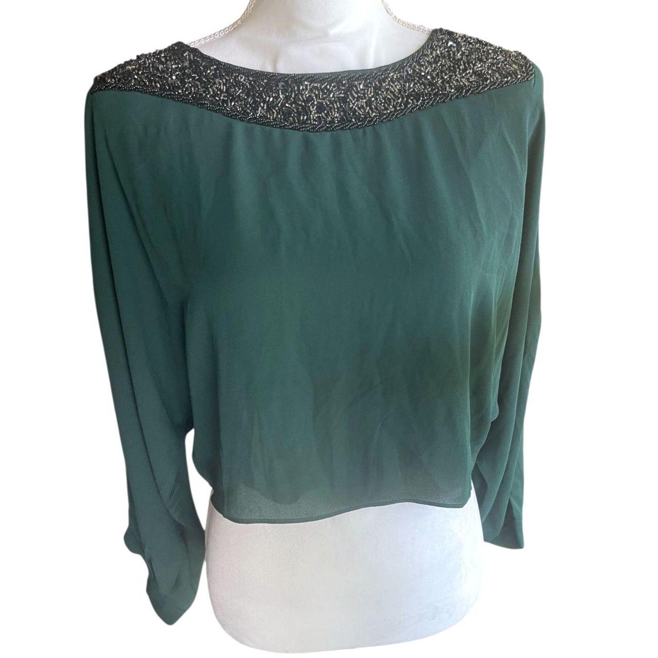 Source Unknown Women's Crop top - Green - M – B+ … - image 2