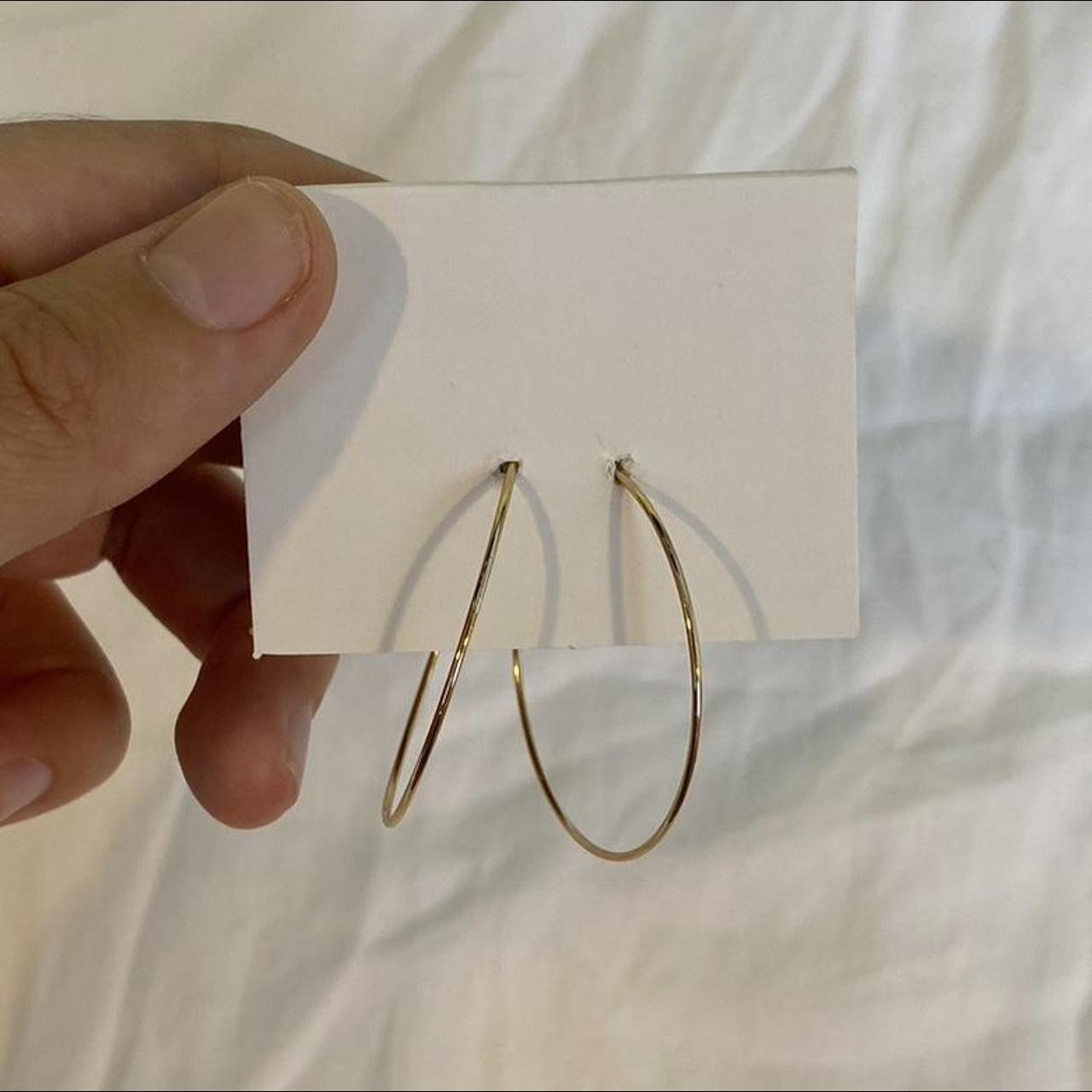 brandy melville gold hoop earrings 💗 never... Depop