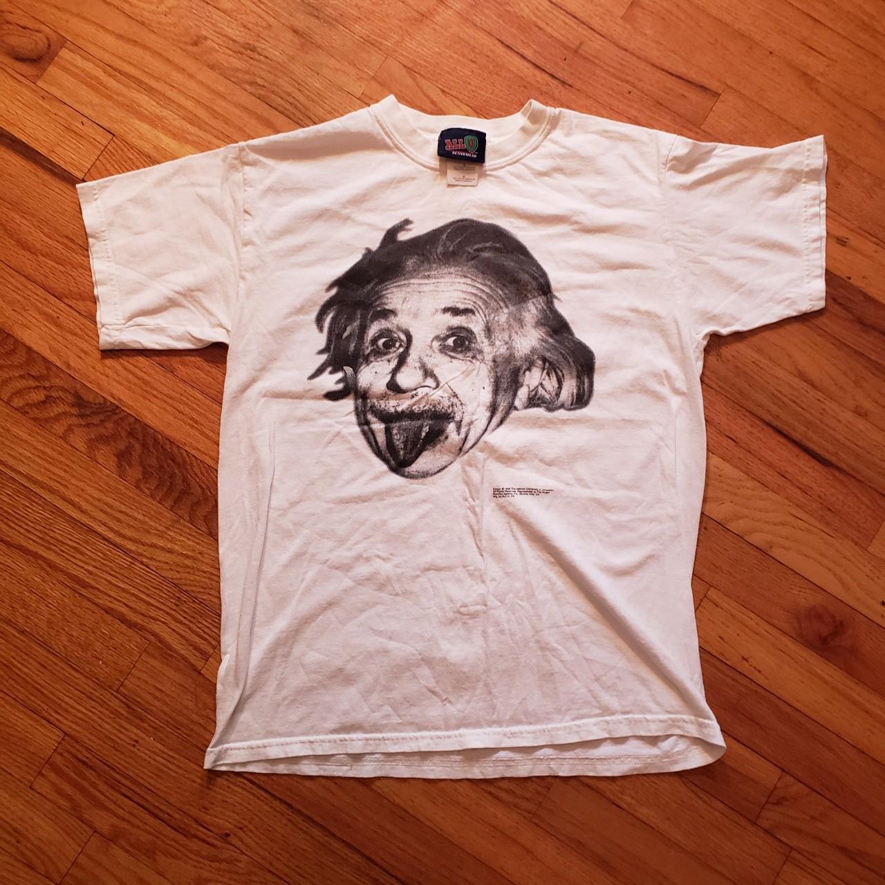 Vintage 98 Albert Einstein shirt All u sportswear... - Depop