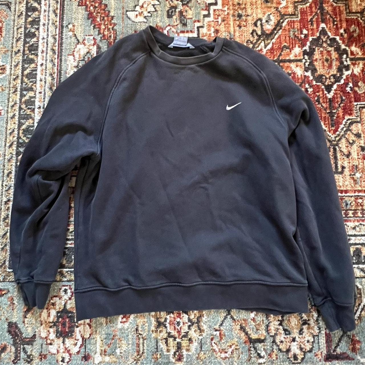 black nike sweater, size large #nike - Depop