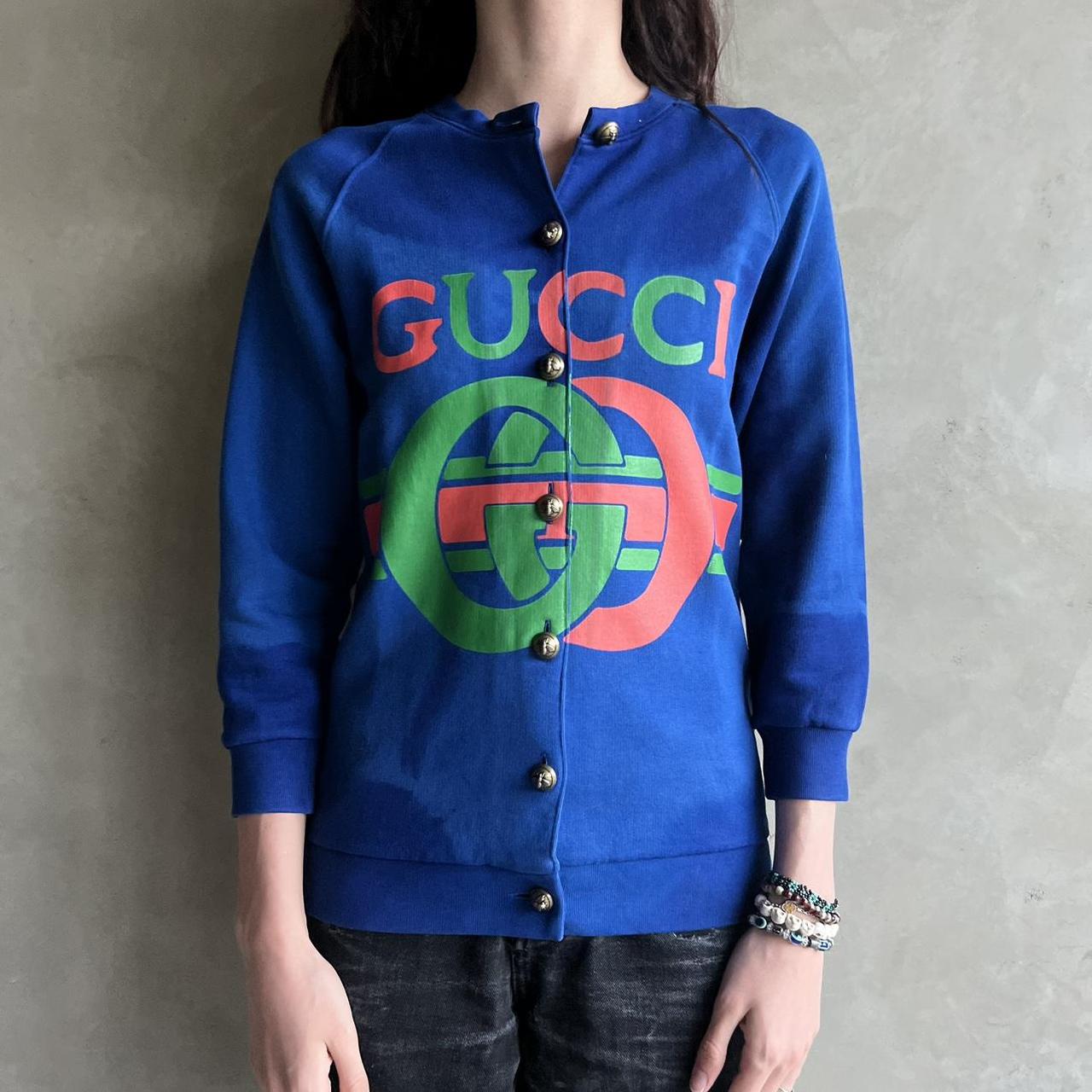 royal blue gucci cardigan 🫐 this gucci jacket still... Depop