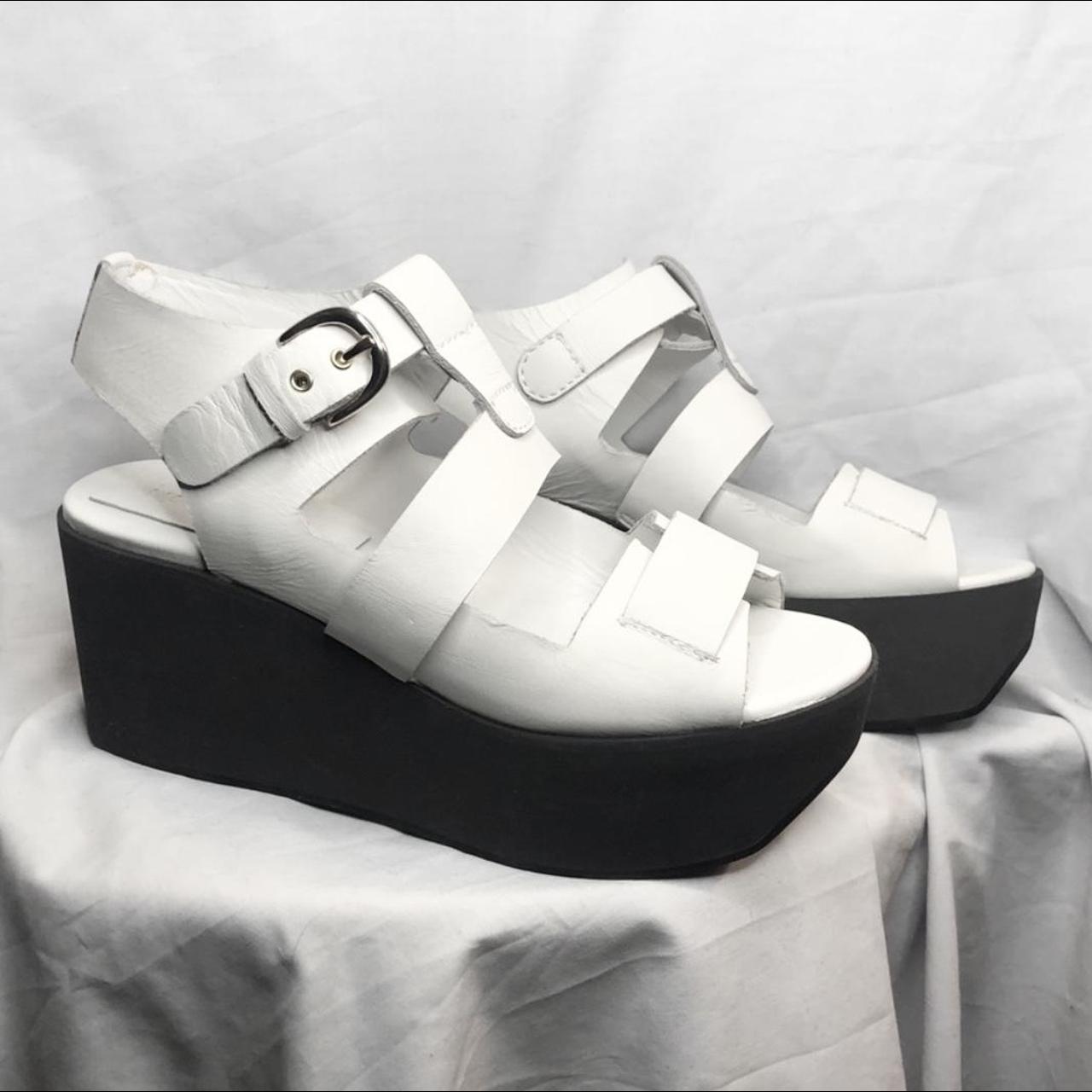 Jil Sander Women's White and Black Sandals