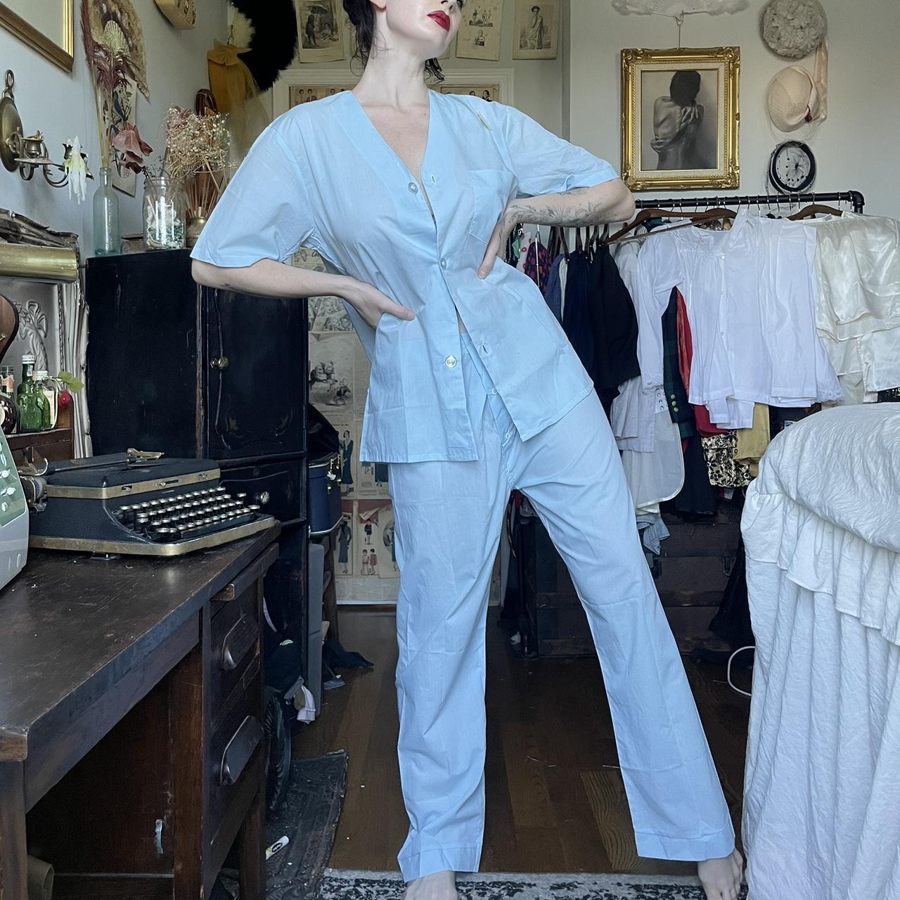 Vintage 60s retro pajama set • 2 piece deadstock PJ | Depop