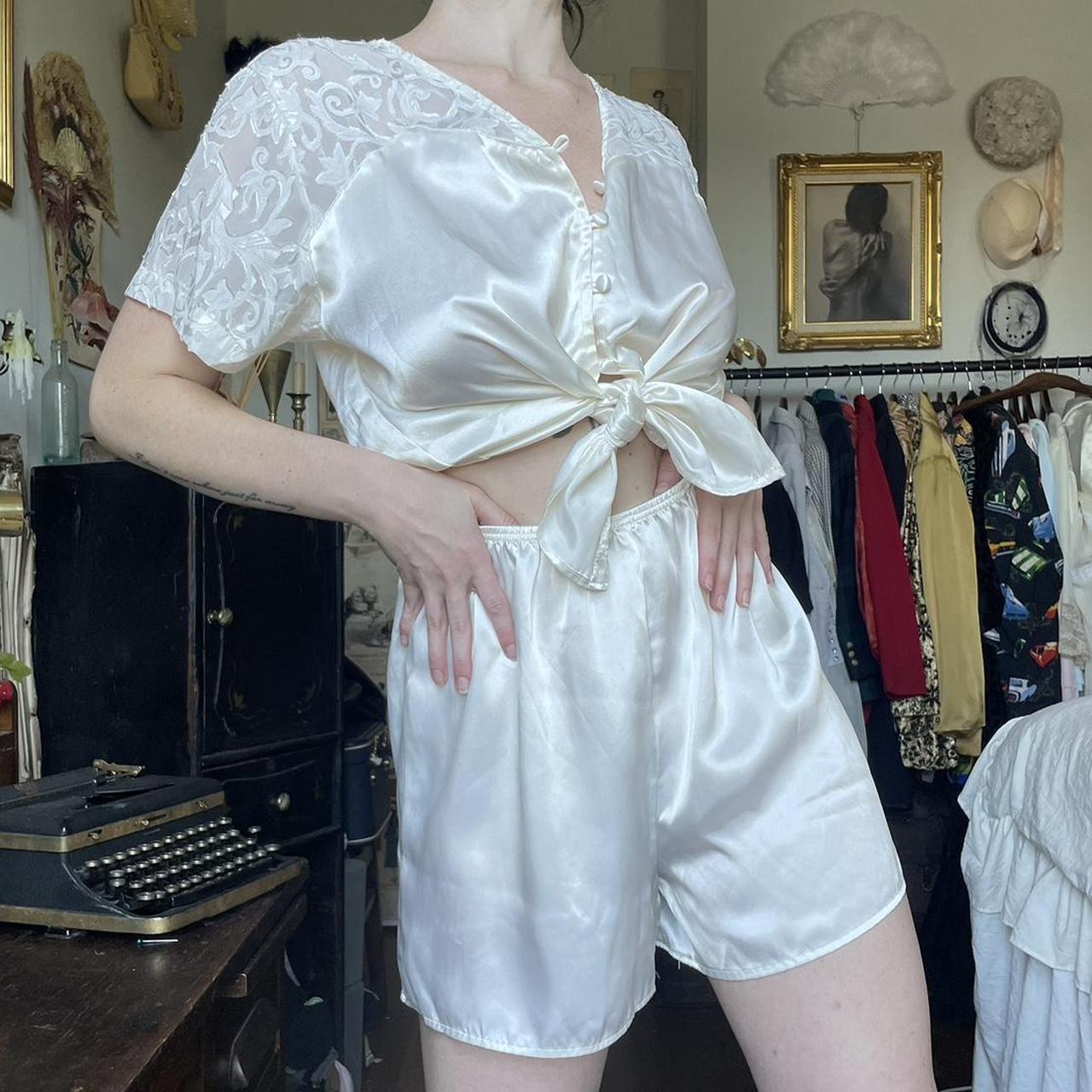 Vintage 80s pajamas set • 2 piece sleepwear PJ | Depop