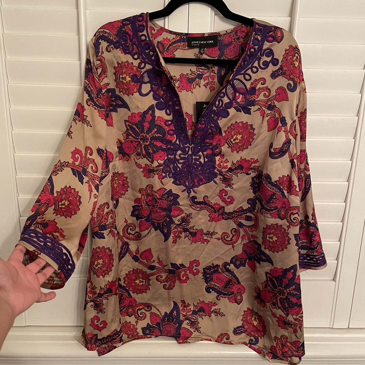 Jones New York Women's multi Blouse | Depop