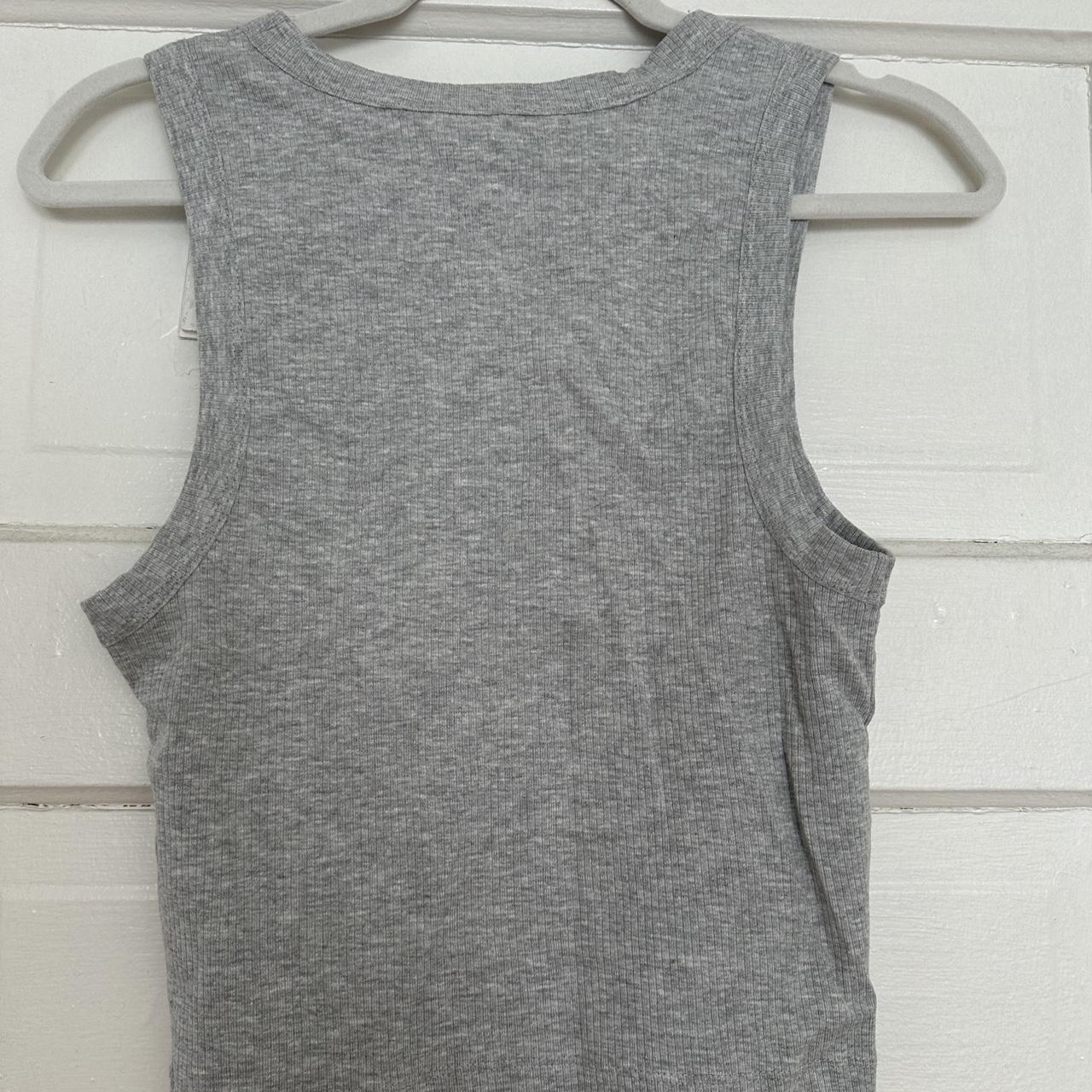 GLASSONS grey marle ribbed tank top size large BNWT... - Depop