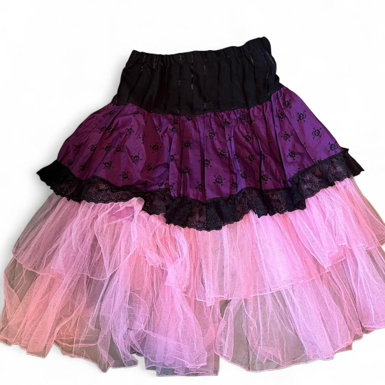 Handmade Women's Party Skirt - Black/Purple - S –… - image 1