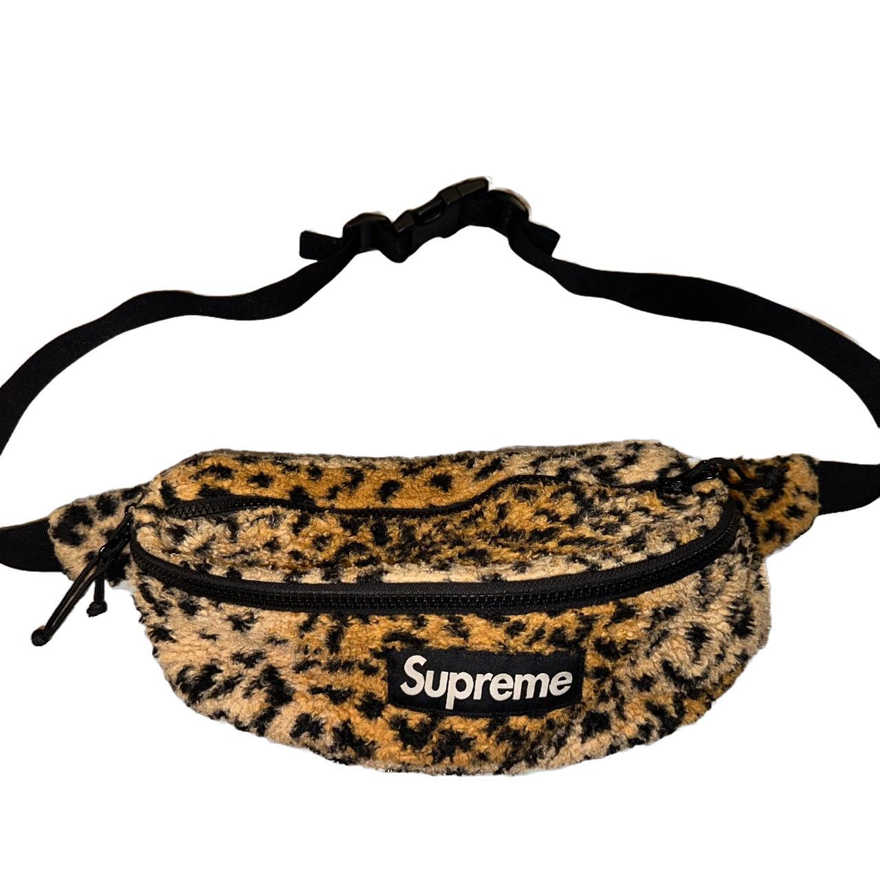 Supreme Waist Bag Leopard Supreme Leopard Fleece Waist Bag in