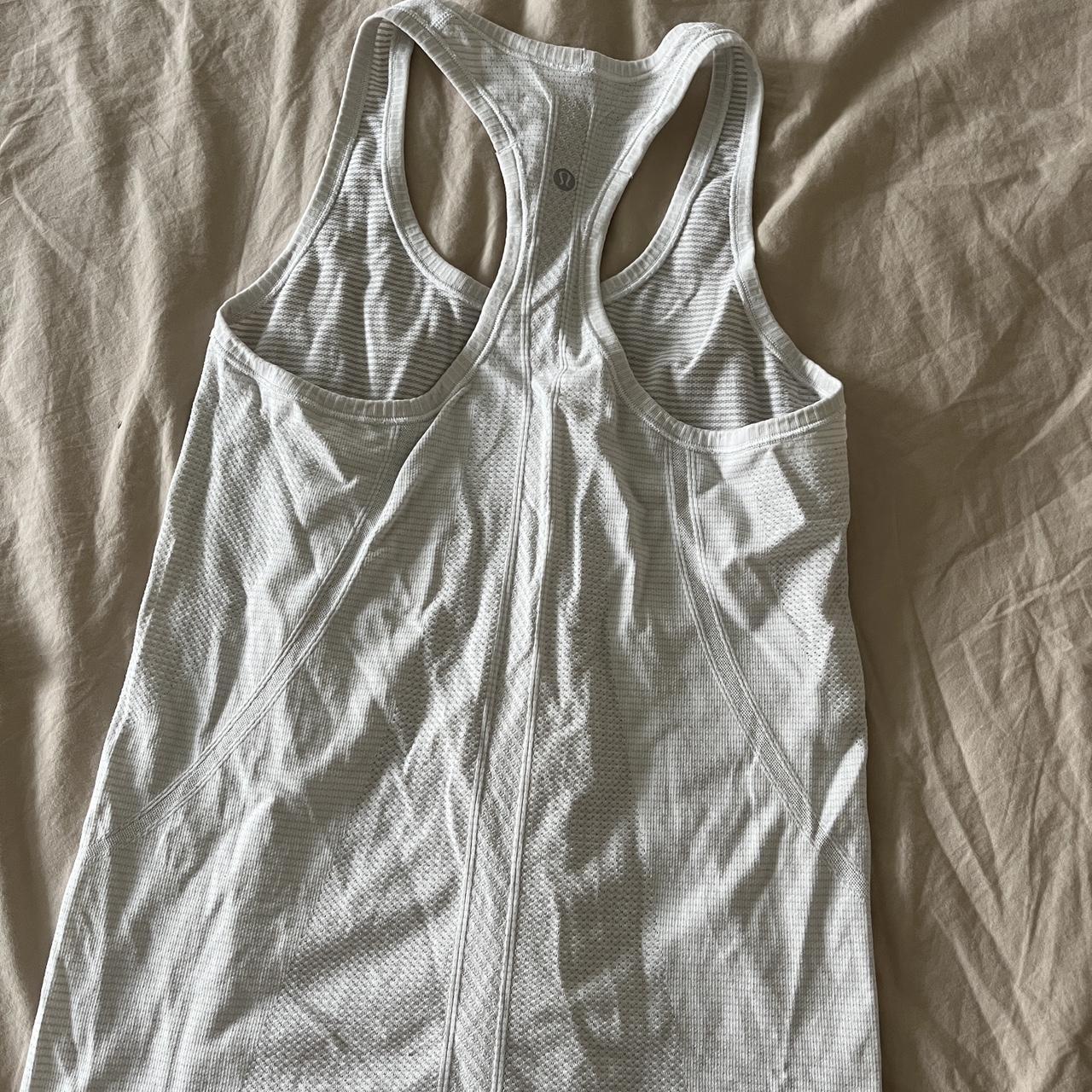 White lululemon tank top Size 6 great condition... - Depop