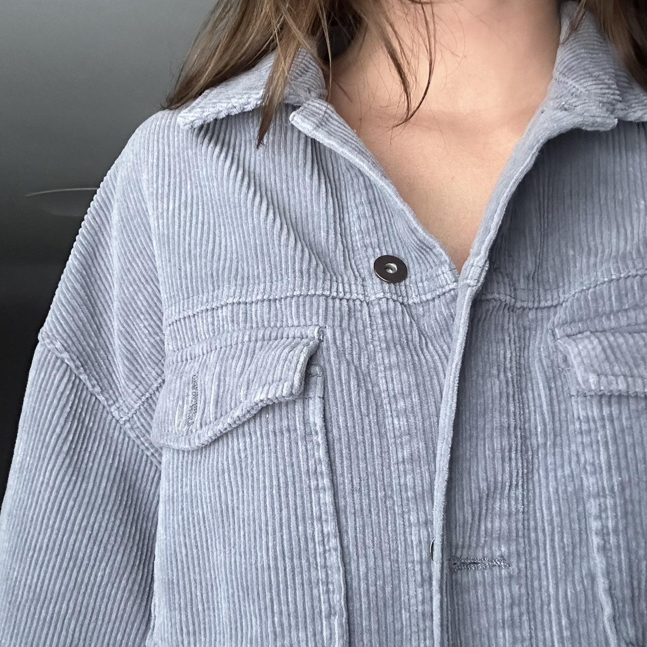 Zara blue cheap corduroy jacket