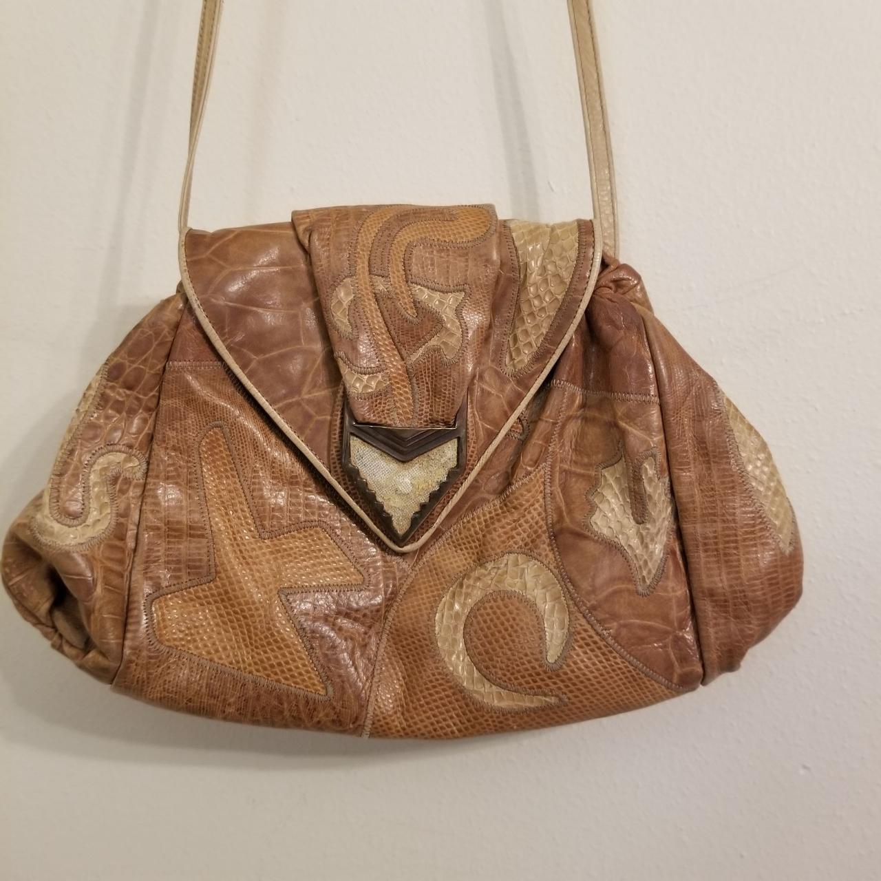 Vintage Sharif USA Brown Leather Purse Handbag Depop