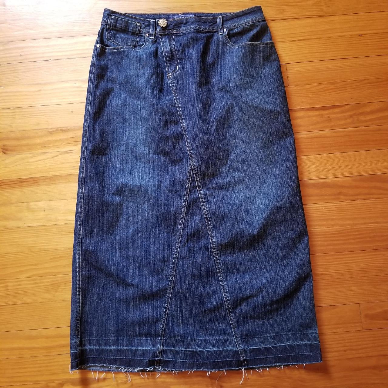 Baccini best sale denim skirt