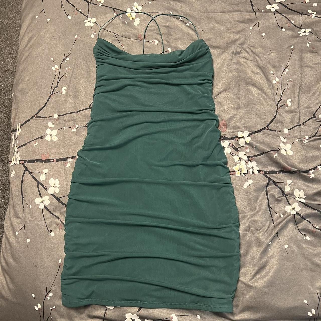 Oh polly ruched bodycon mini dress Bought off the... - Depop