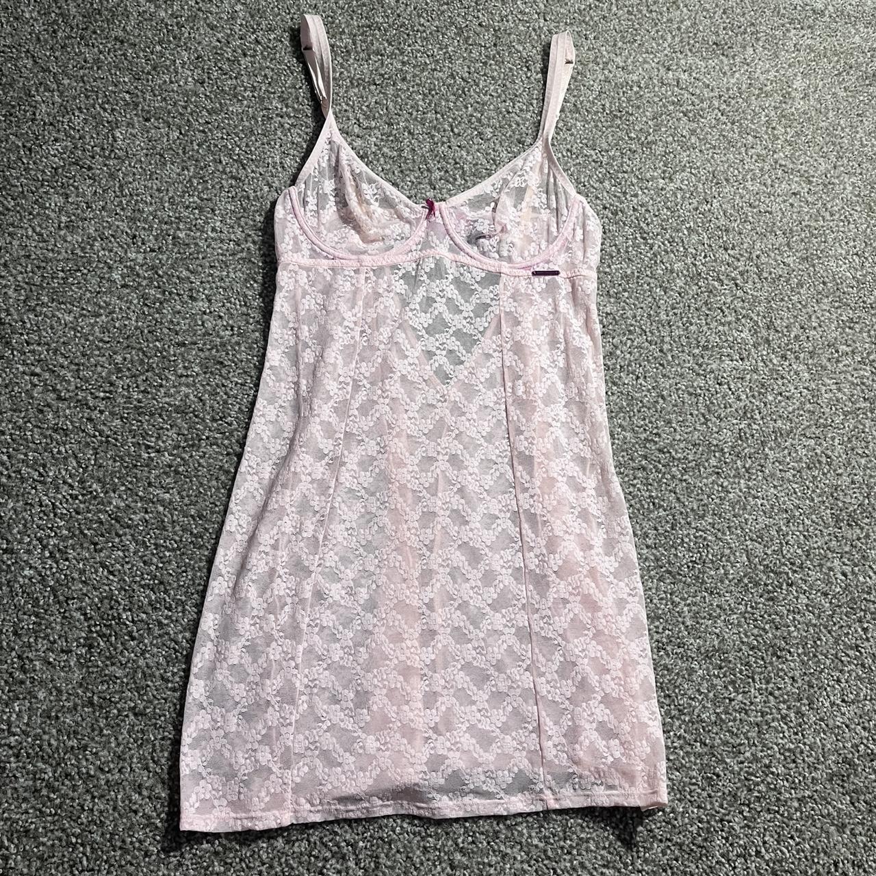 Betsey Johnson pink lace lingerie Size medium, fits... Depop