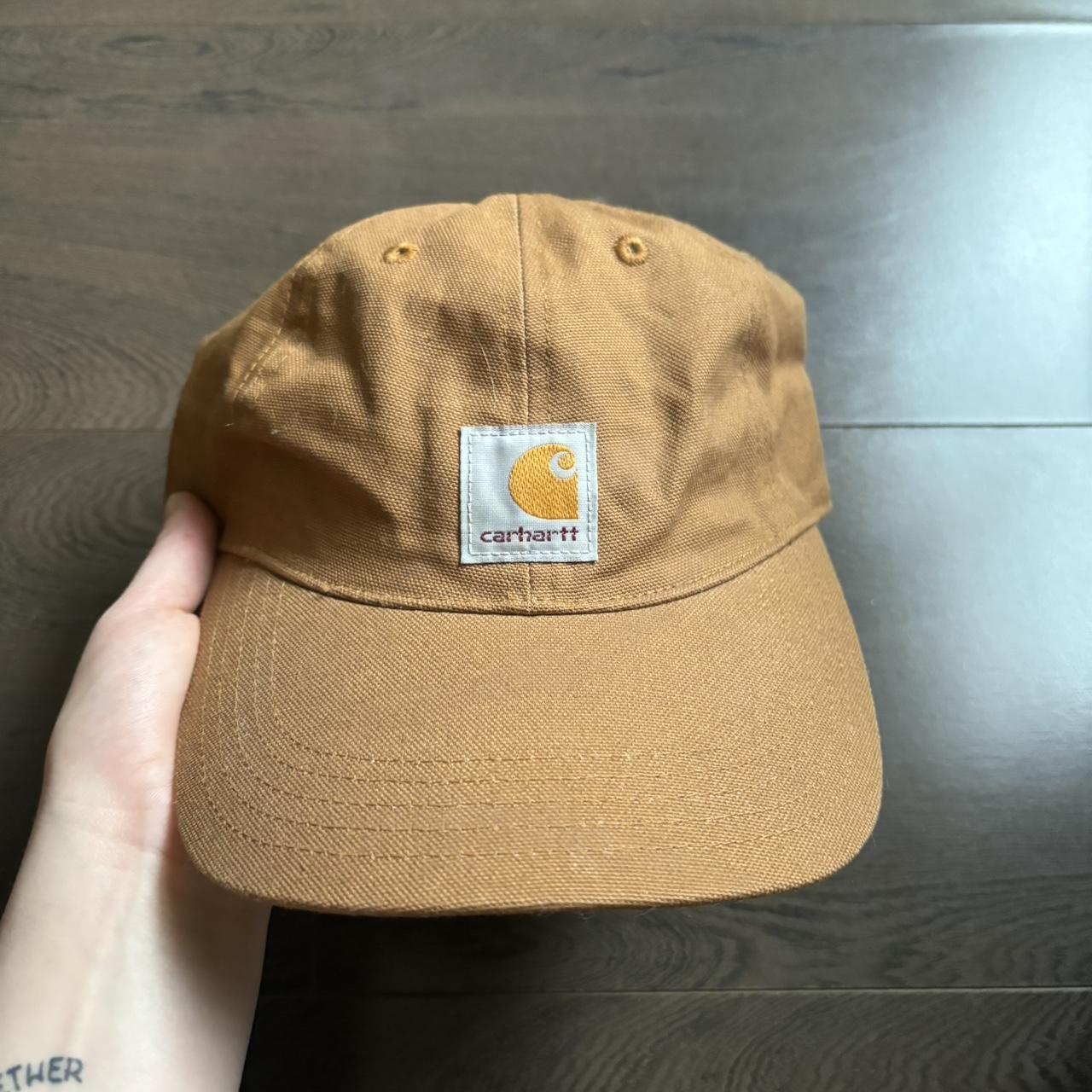 TAN CARHARTT HAT NO STAINS OR DAMAGE ADJUSTABLE Depop