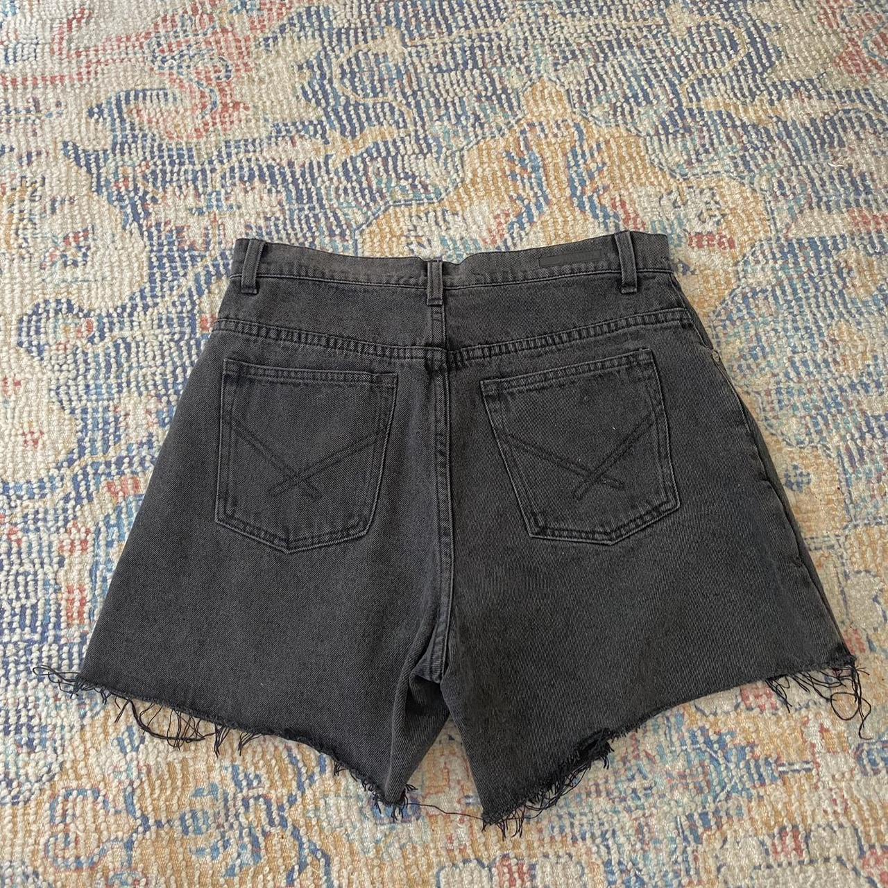 Ghanda black denim shorts Size 8 Perfect condition Depop