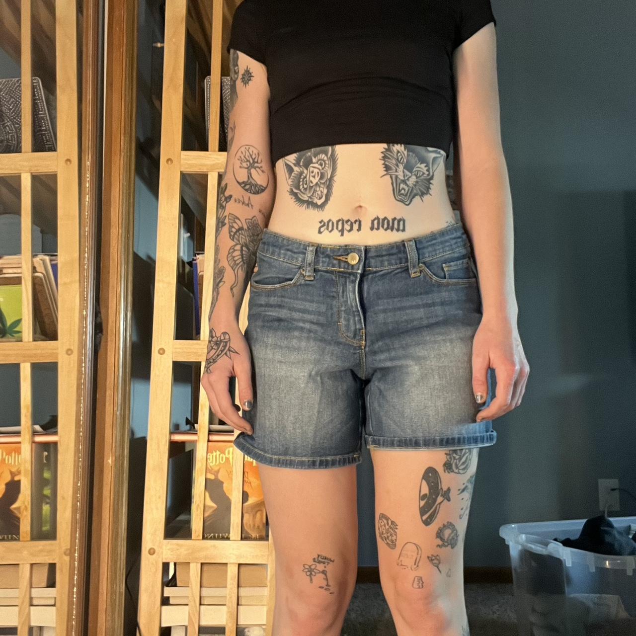 Mossimo denim shorts. 5 4 125 lbs mossimo y2k Depop