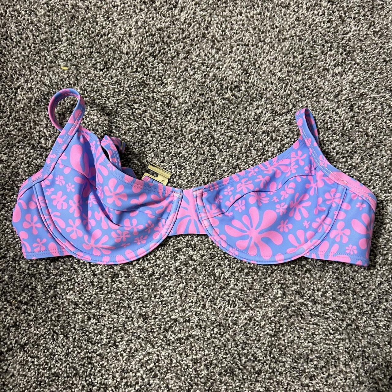 Kulani Kinis Women's Pink and Blue Bikini-and-tankini-tops | Depop