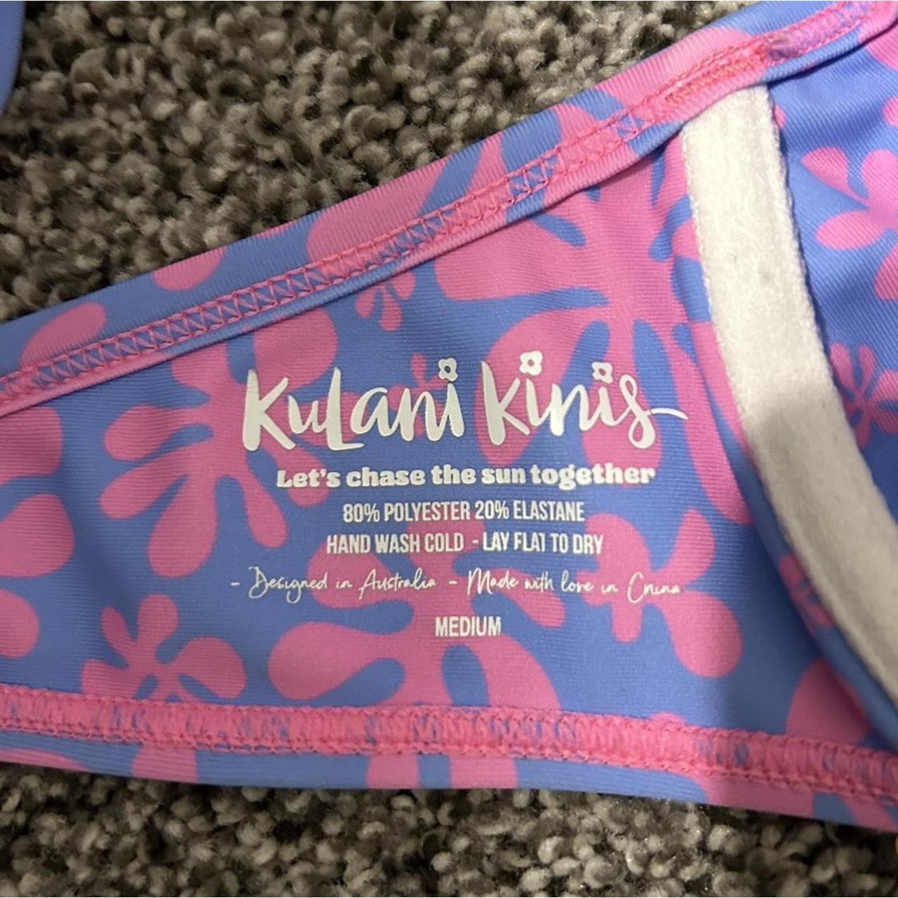 Kulani Kinis Women's Pink and Blue Bikiniandtankinitops Depop