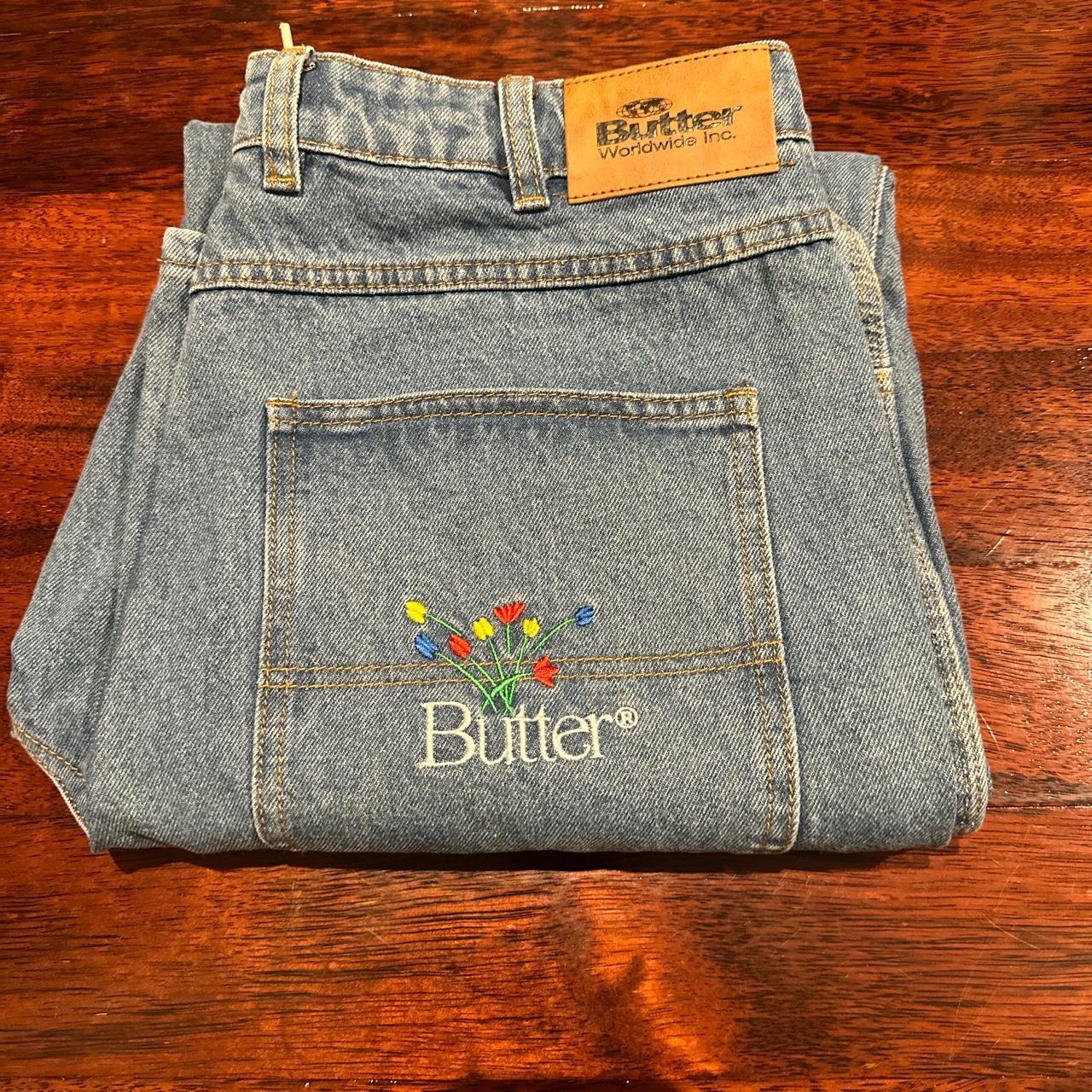 Butter Goods Jeans Flower Size 30 Worn once Depop