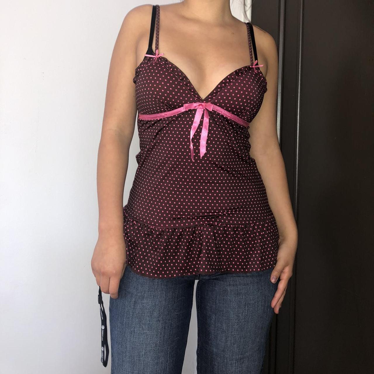 Women's Brown and Pink Vest (2)