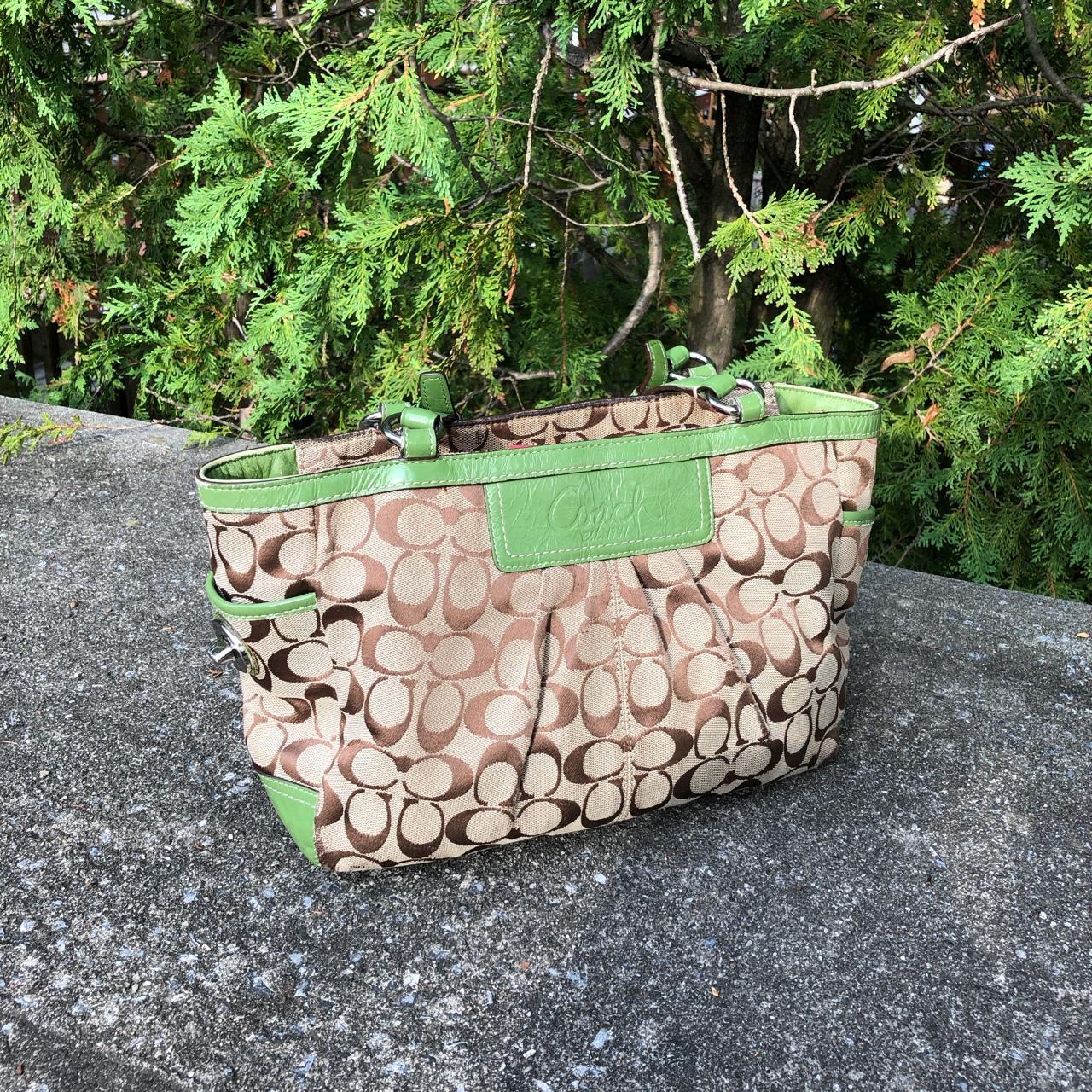 Vintage green coach discount purse