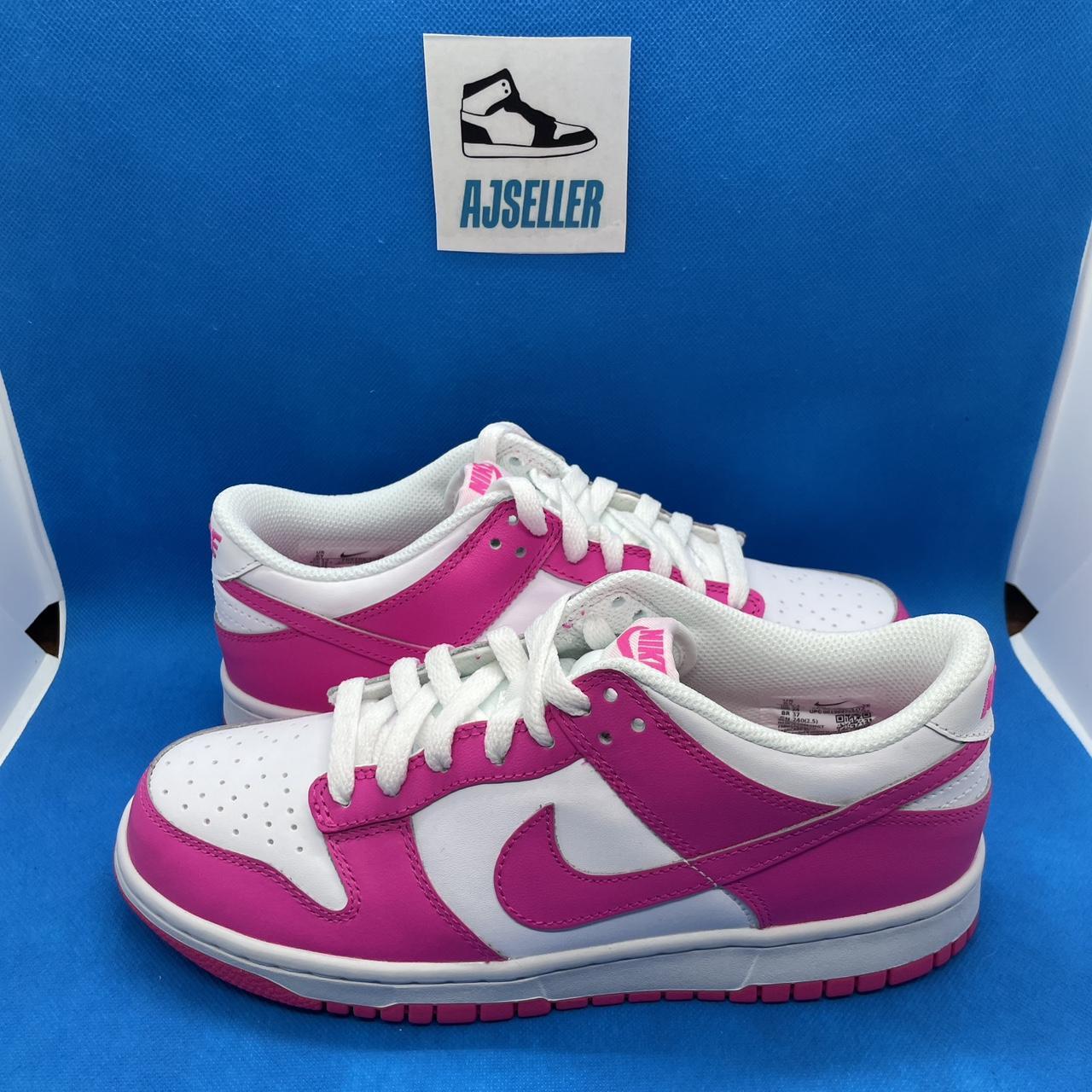 WTS Dunk Low Laser Fuchsia (GS) Size 37,5... - Depop