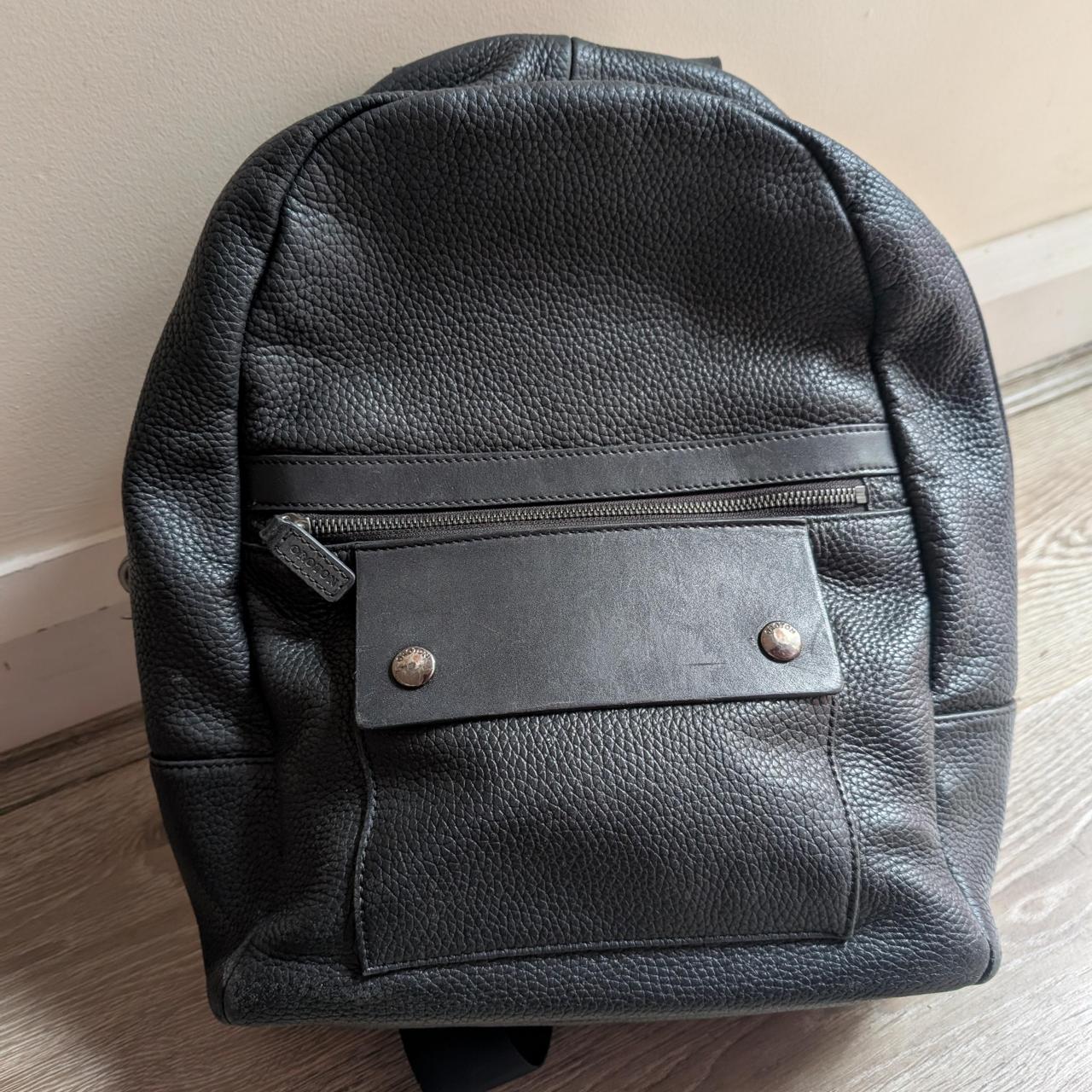 OROTON LEATHER BACKPACK BLACK WORK BAG Depop