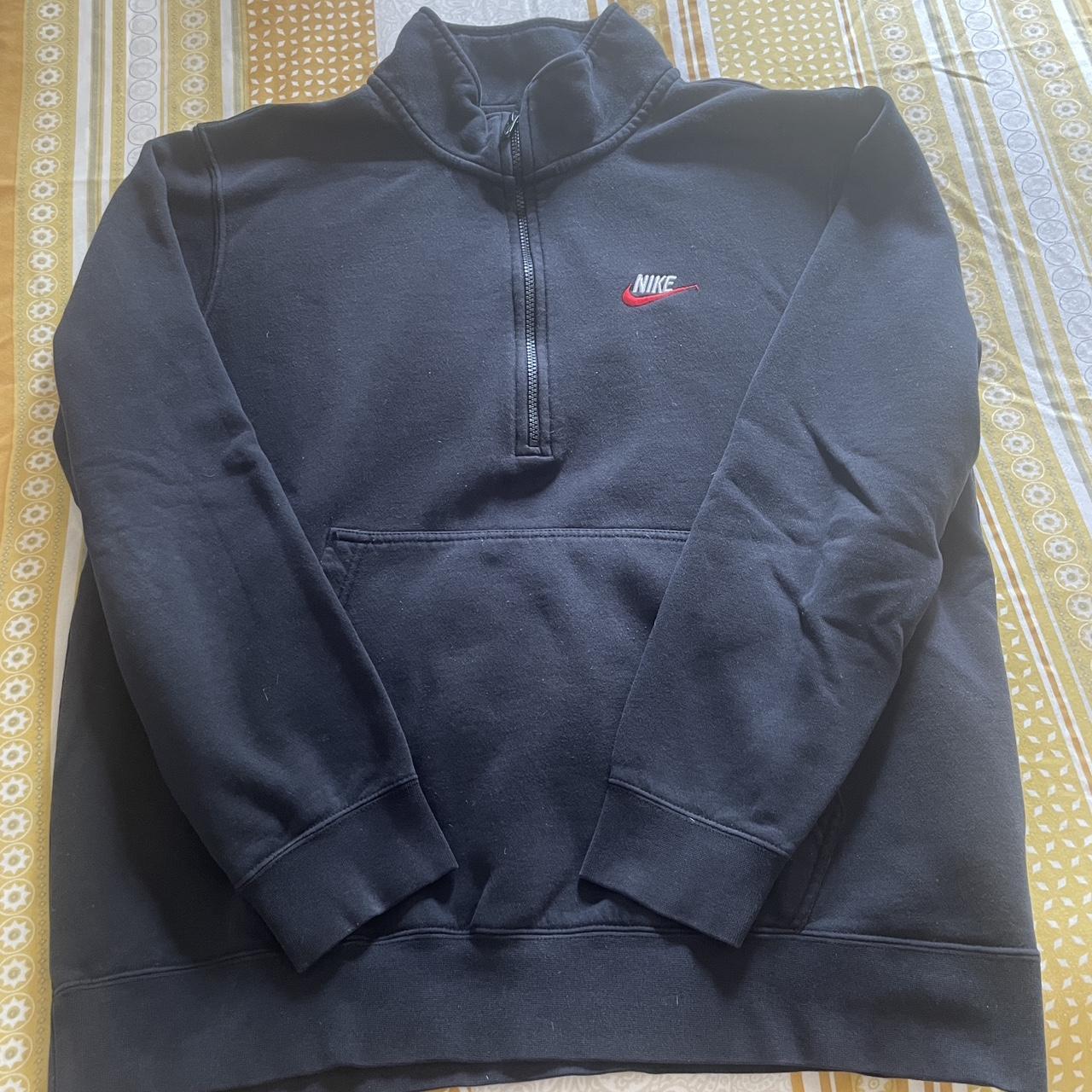 Nike red tick quarter zip sweatshirt. Size XL but... - Depop