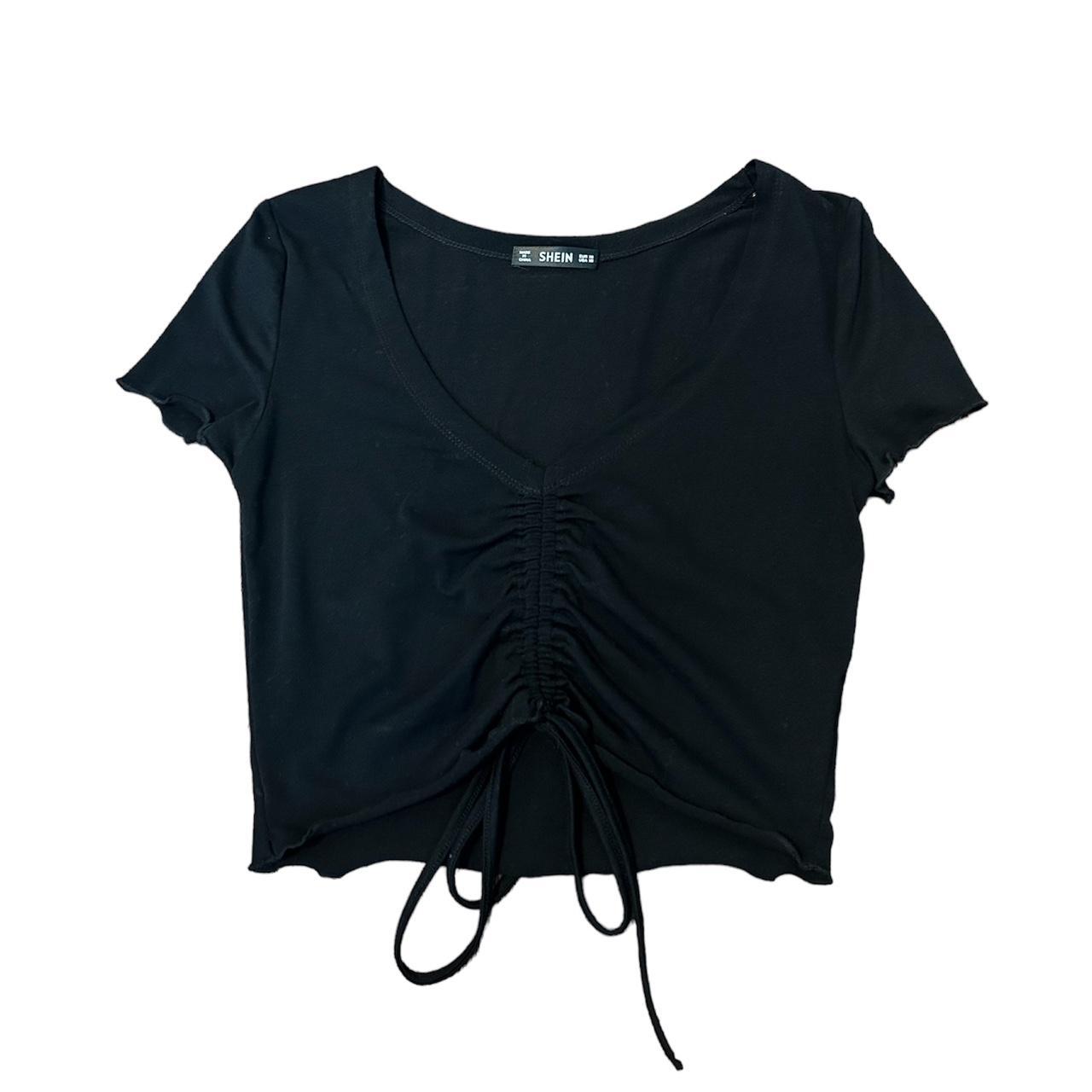 SHEIN Women's Black Crop-top | Depop