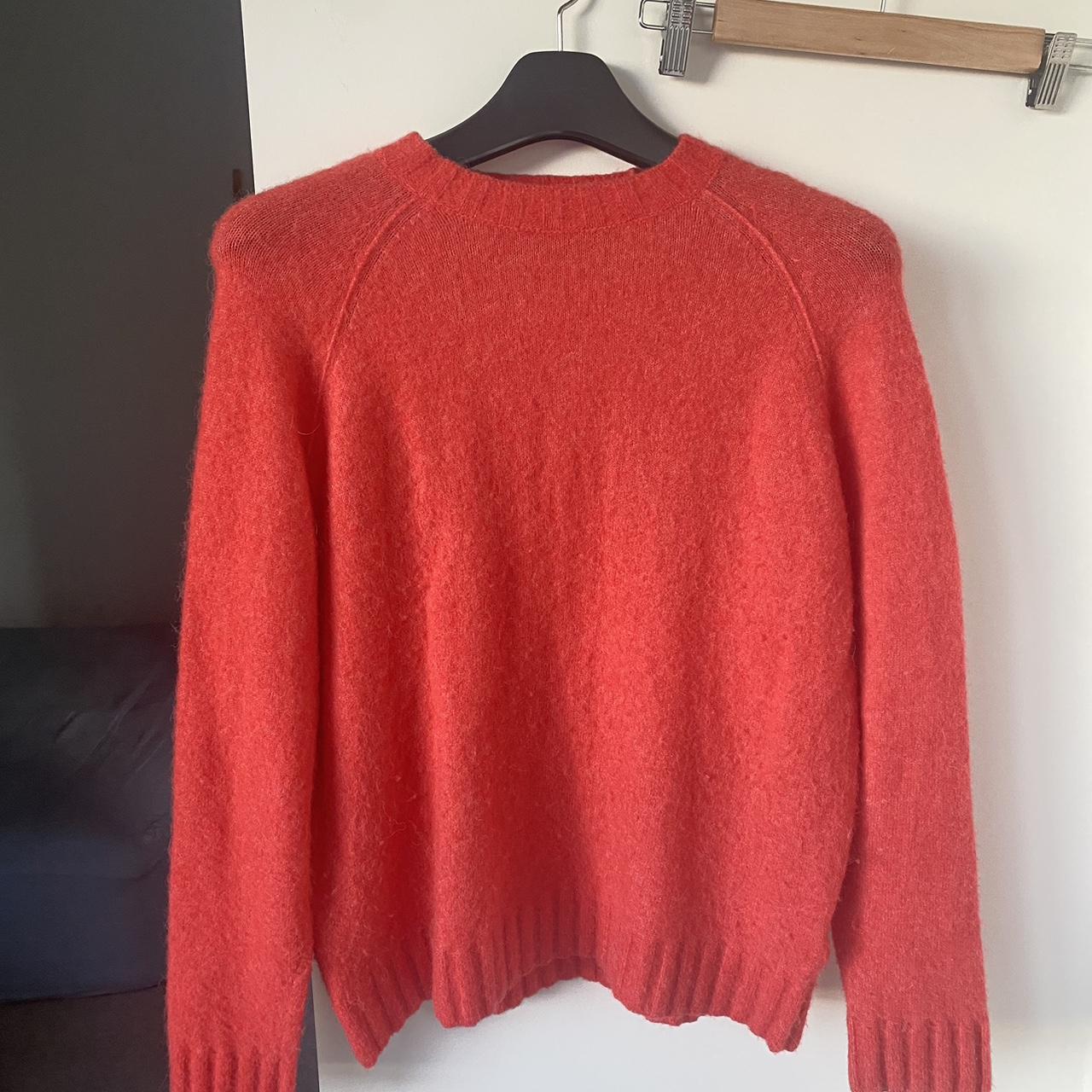 Cos Bright orange jumper Very soft Size L - Depop