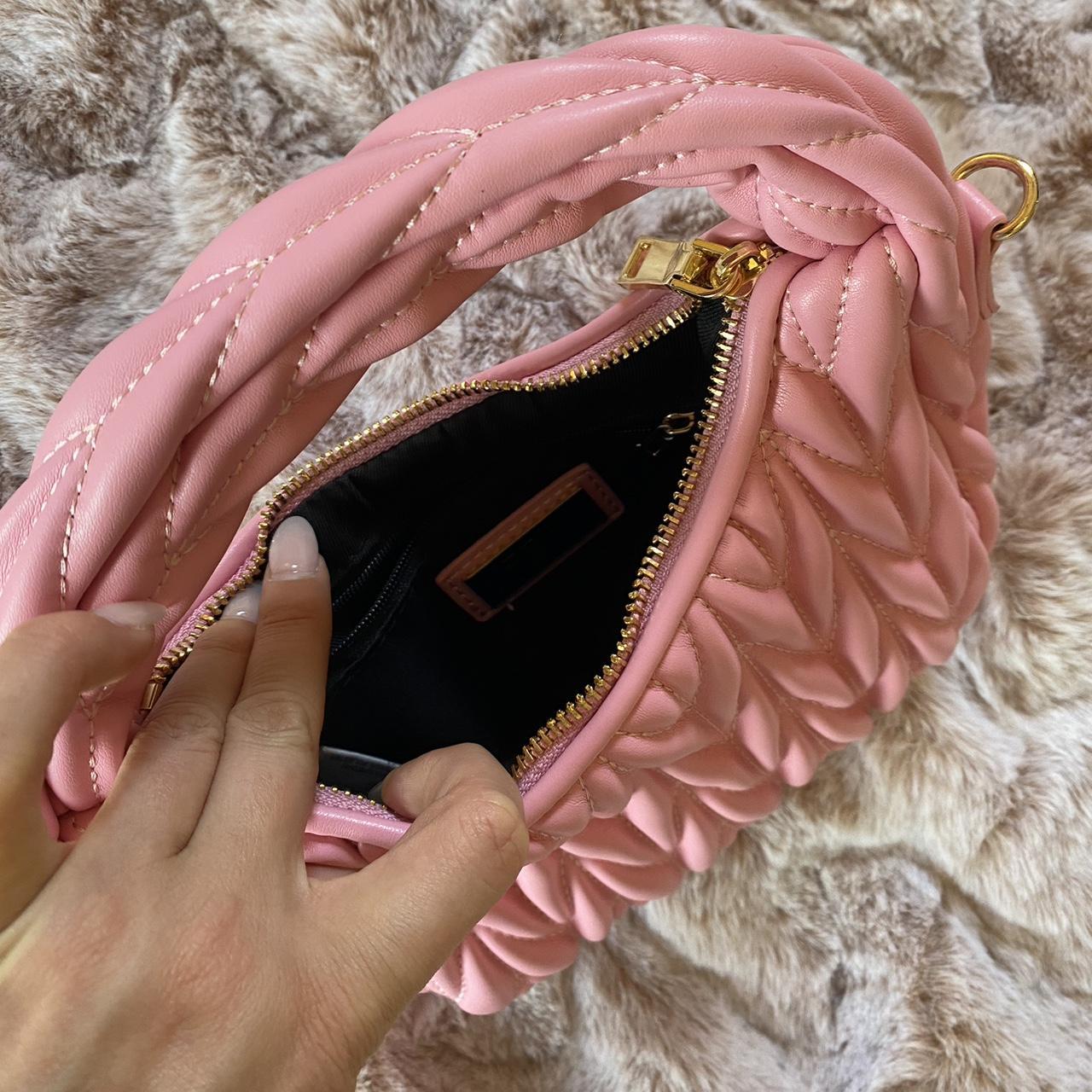 Pink Miu Miu dupe. Vegan leather with crossbody strap Depop