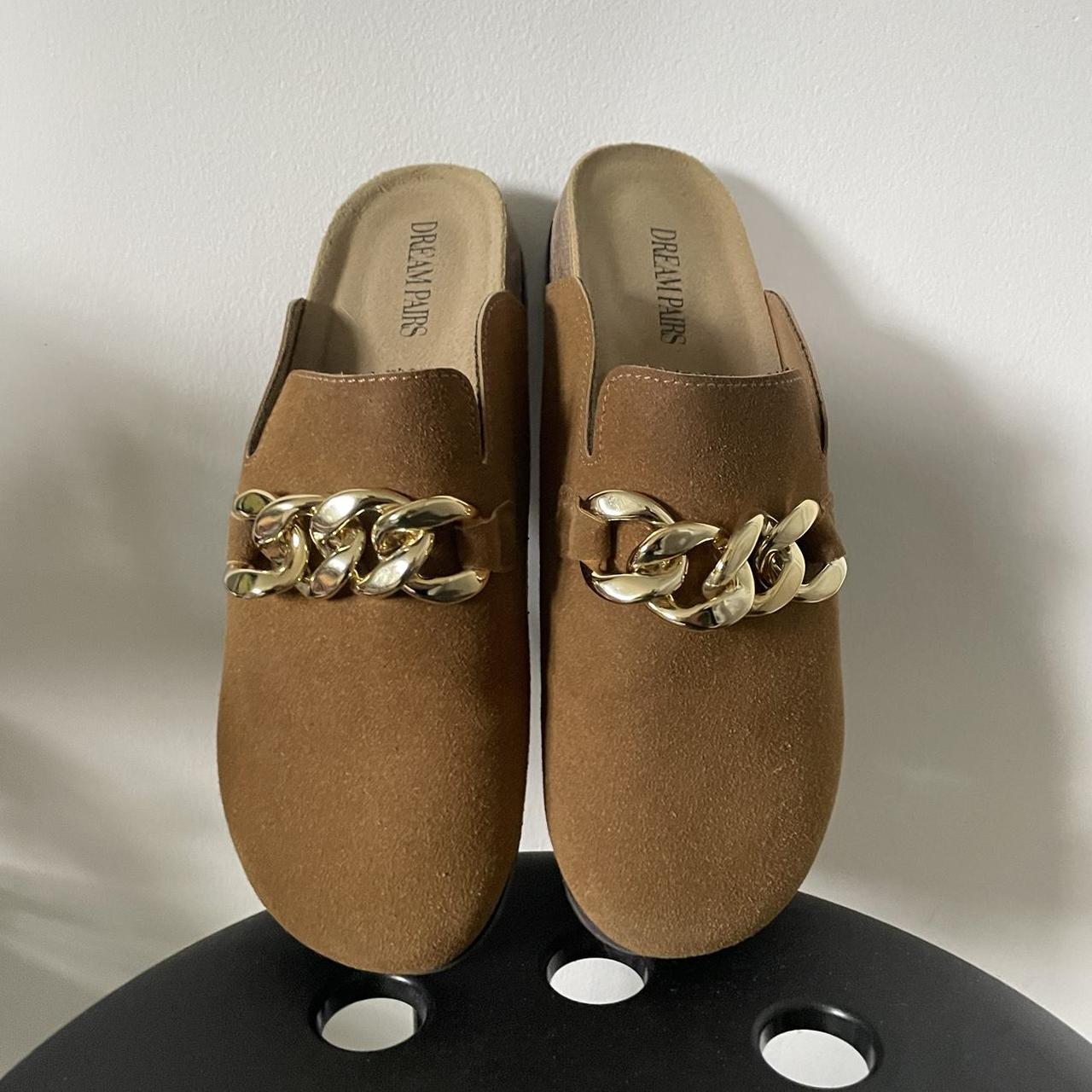 “Dream Pairs” slide mules brown 🖤size 9 fits slim... Depop