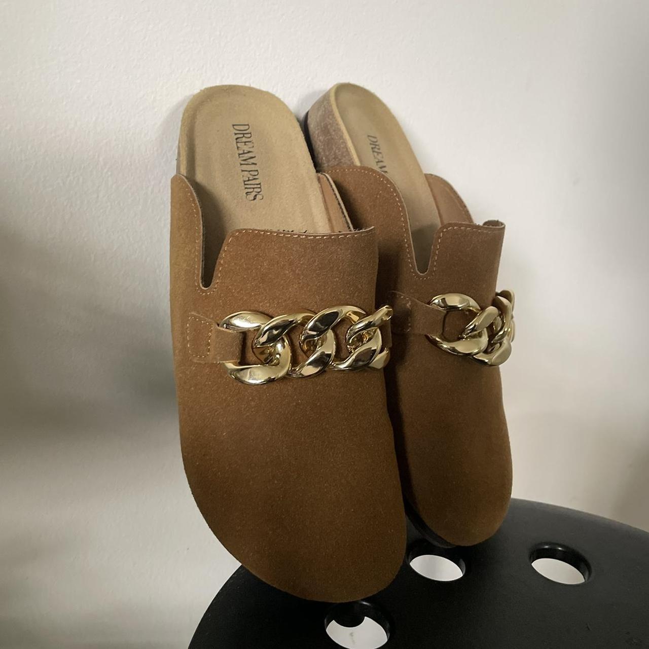 “Dream Pairs” slide mules brown 🖤size 9 fits slim... Depop