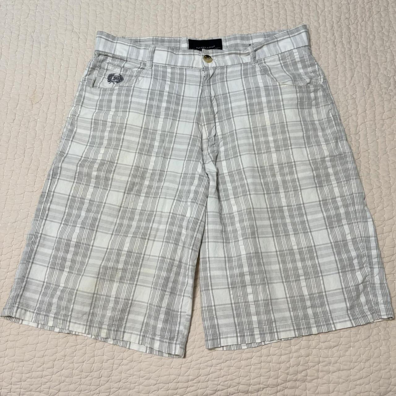 phat farm plaid jorts men’s size... - Depop