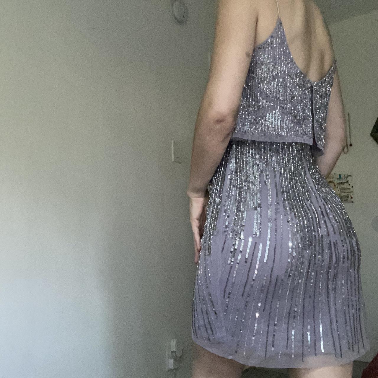 Aidan Mattox Women's Purple and Silver Dress (2)